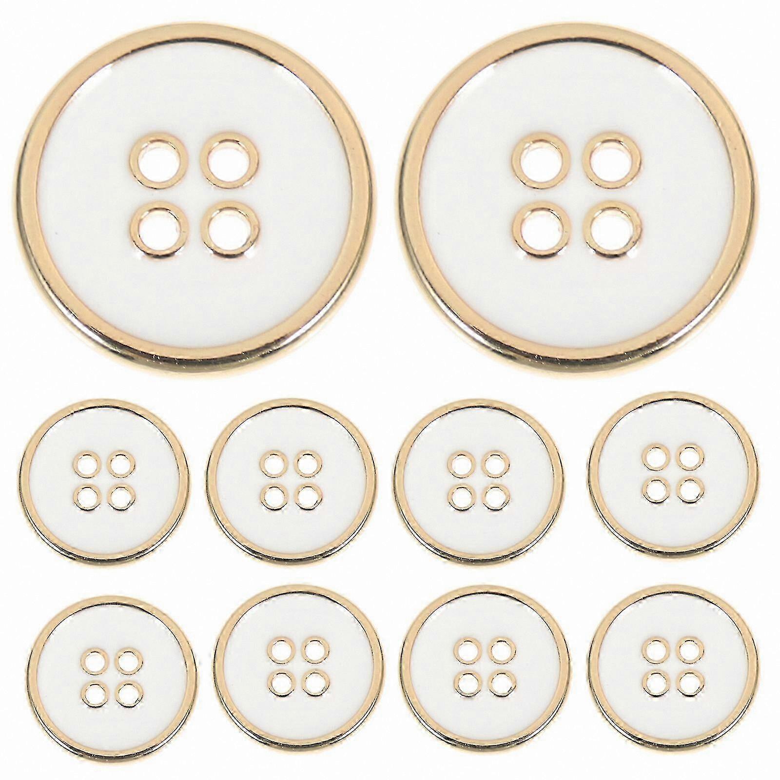 10pcs Durable Metal Sewing Buttons for Handmade Clothing Projects