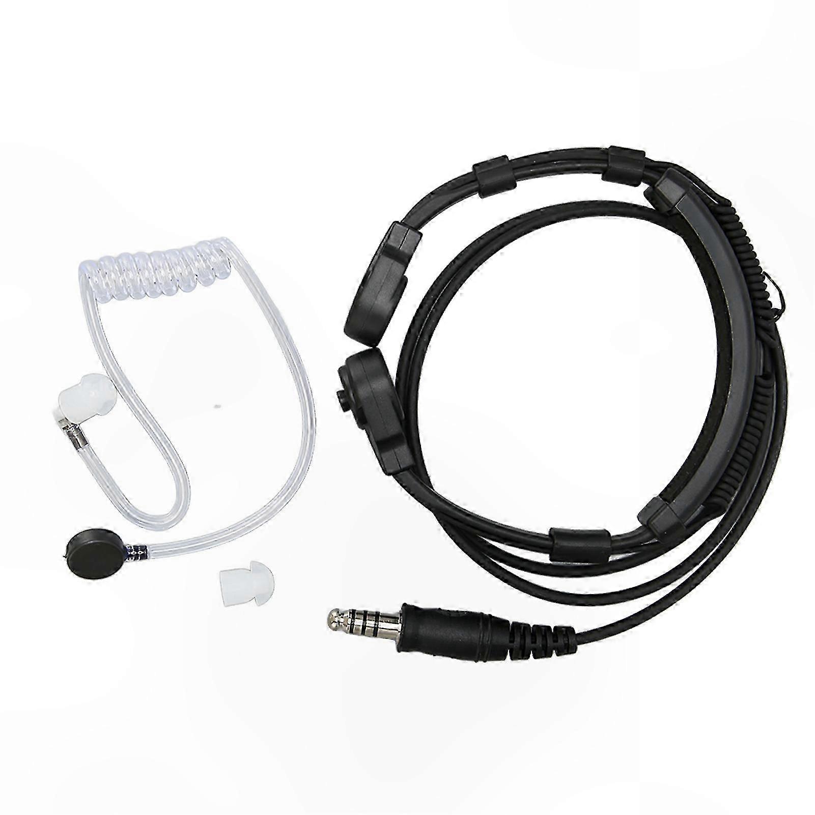 Noise-Canceling Throat Mic Headset with Clear Sound and Telescopic Design for Two-Way Radios and Walkie Talkies