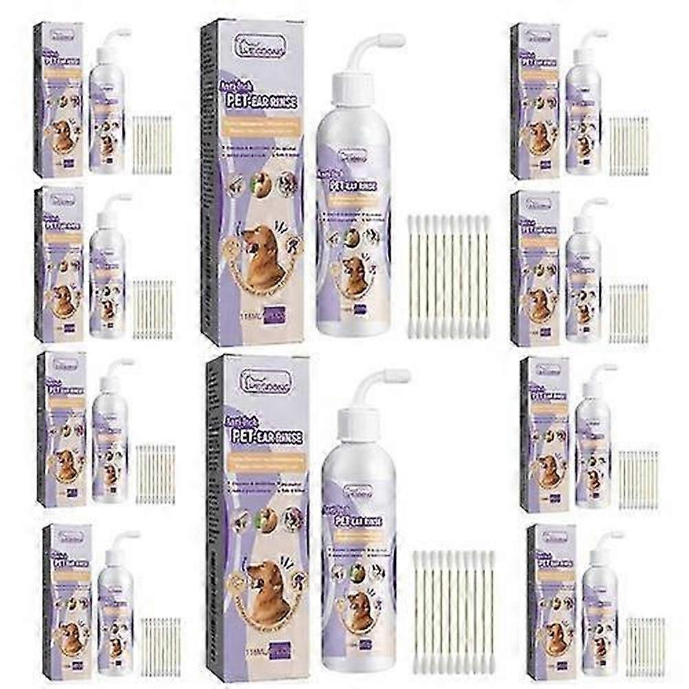 Dog Ear Cleaning Solution Drops 118ml with Cotton Swabs