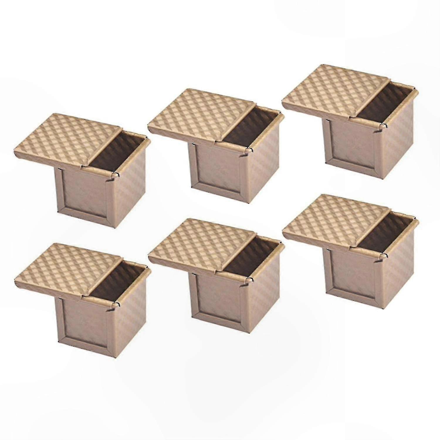Square Mini Loaf Pan with Lid for Non-Stick Baking and Toasting