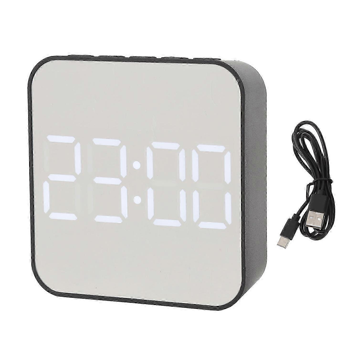 LED Digital Clock 2 Alarm Settings Multifunctional Small Electronic Alarm Clock with Temp Date Displ