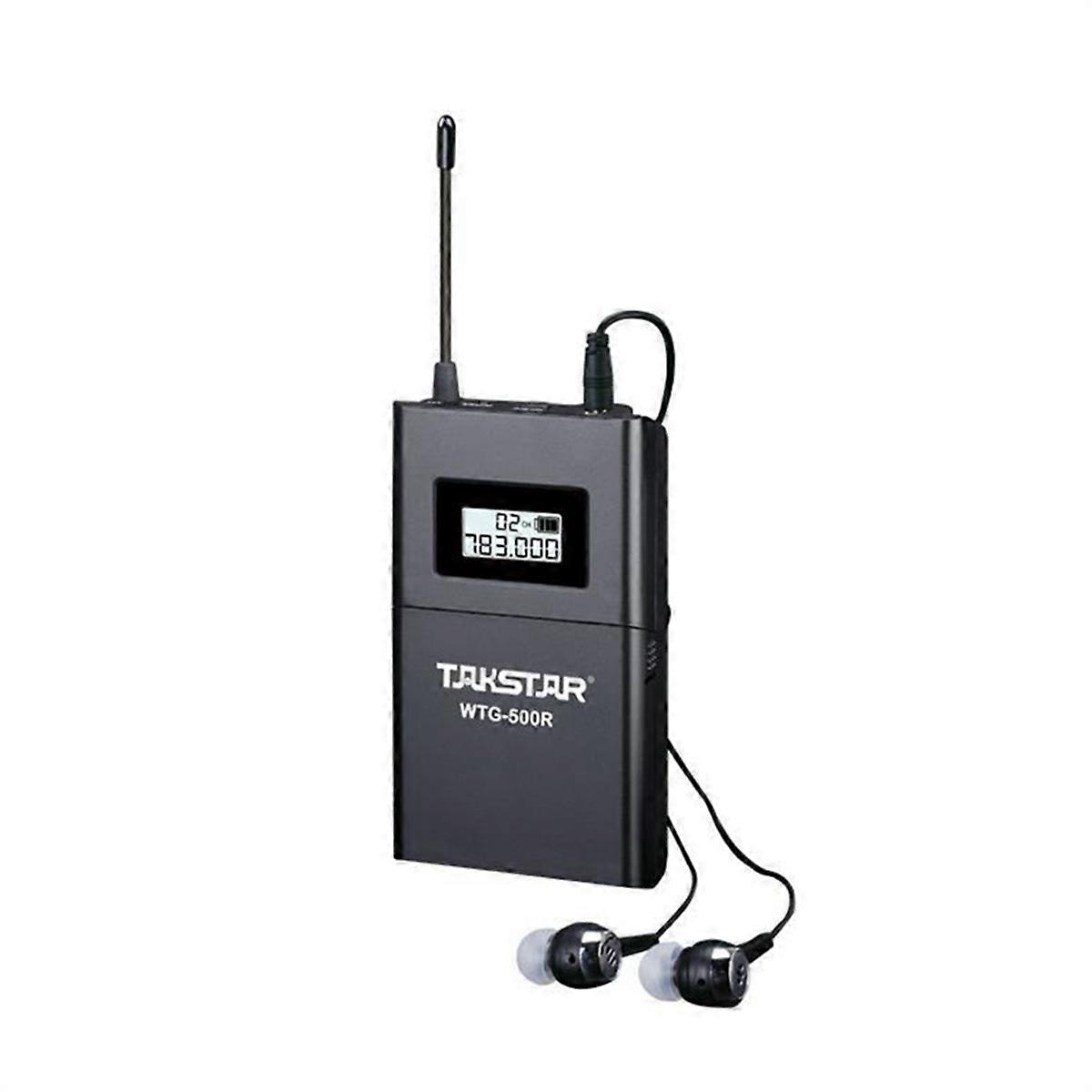 WTG-500R Receiver for WTG-500 UHF Frequency Wireless Audio System for Tourist Guide/Teaching, Receiver + Earphone