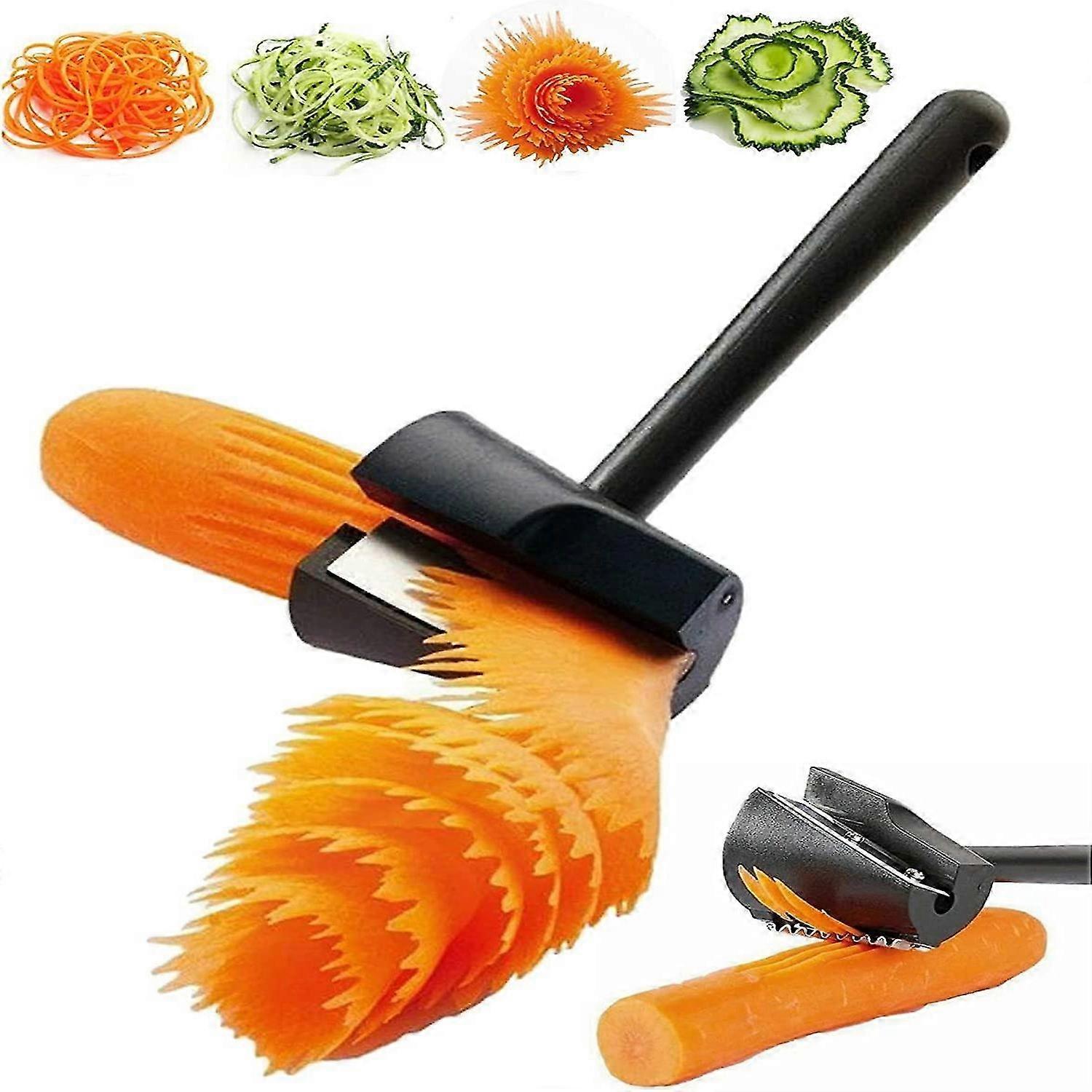 Morot Curler och Peeler, Morot Spiral Shred Slicer Root Slicer Sharpener
