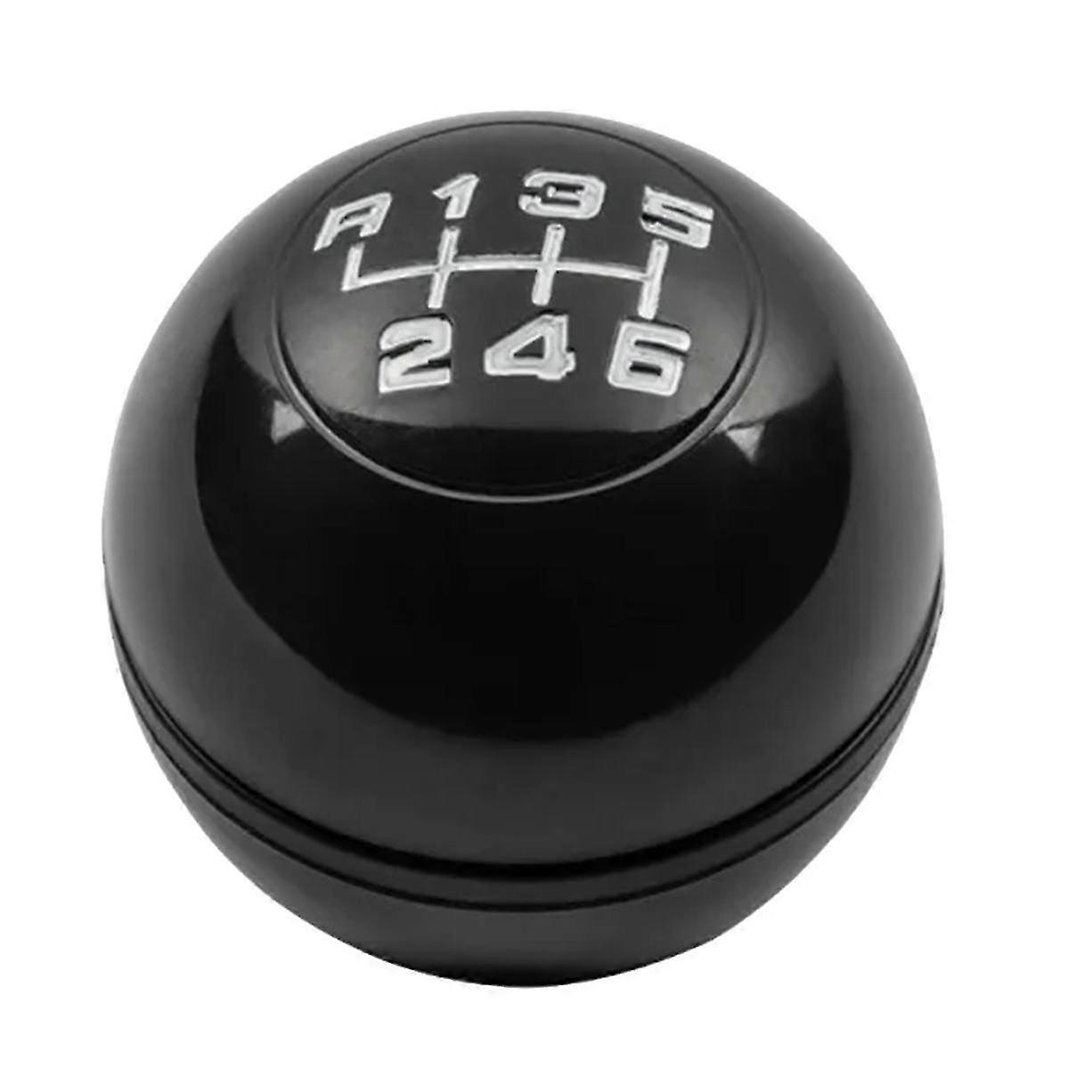 6-Speed Car Manual Gear Shift Knob with Bright Lever & Hand Ball for 2010-2024 Models in Black