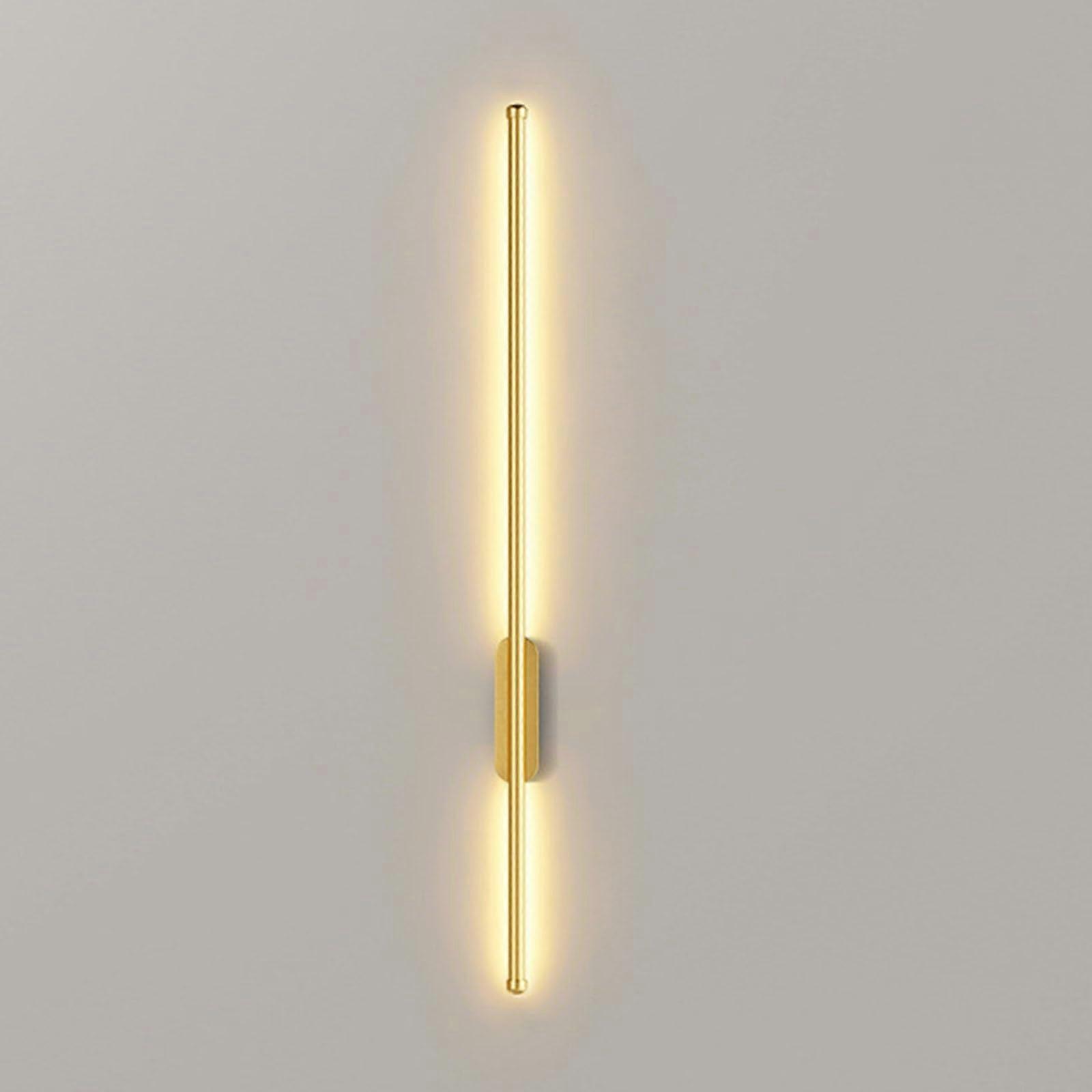 Modern LED Wall Lights Battery Operated Indoor Wireless USB-C Rechargeable Remote Control Gold 60cm