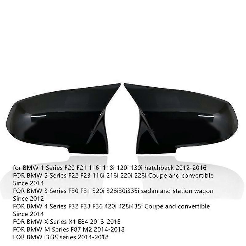 Apply Suitable for BMW 1234 Series X1/F20, F22 and F30 rearview mirror shell bright black horn version modified rearview mirror shell