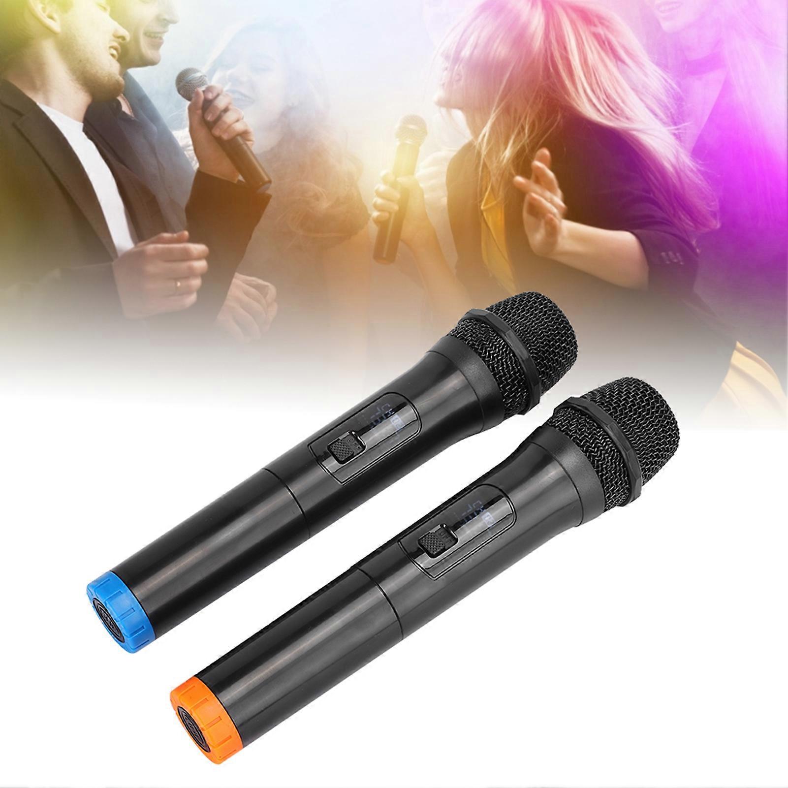 E6 VHF Wireless USB Dual Handheld Microphone 2400mA Battery