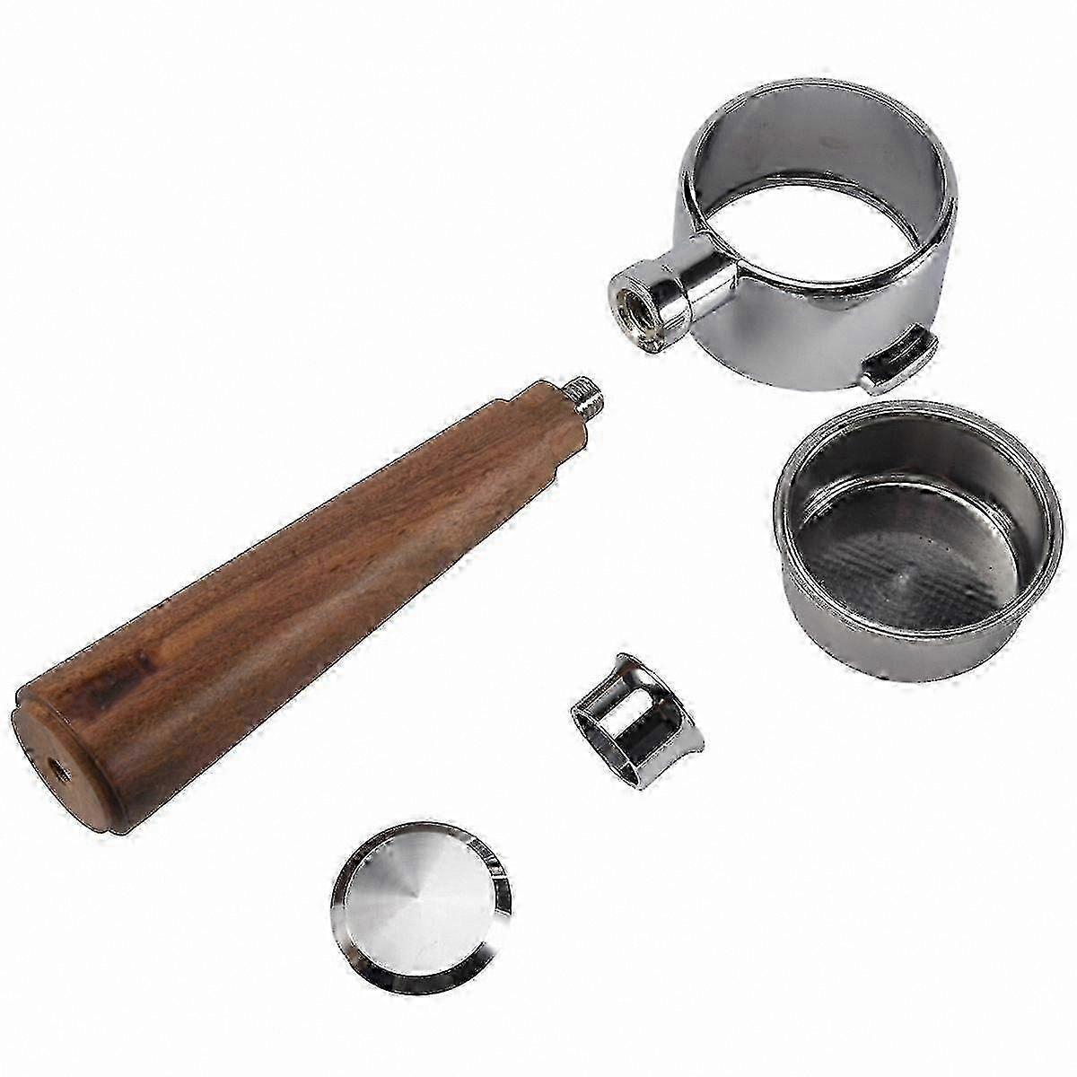 Double Spout Portafilter with 2 Ears for Espresso Machines, 51mm Bottomless Handle