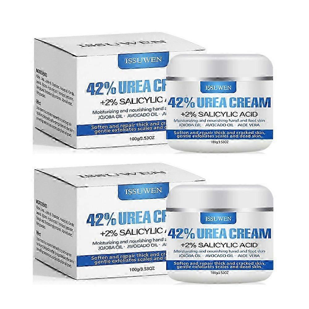 2Xフットハンドクリーム尿素42%硬質乾燥肌ひび割れヒール保湿ナチュラルイングレッド