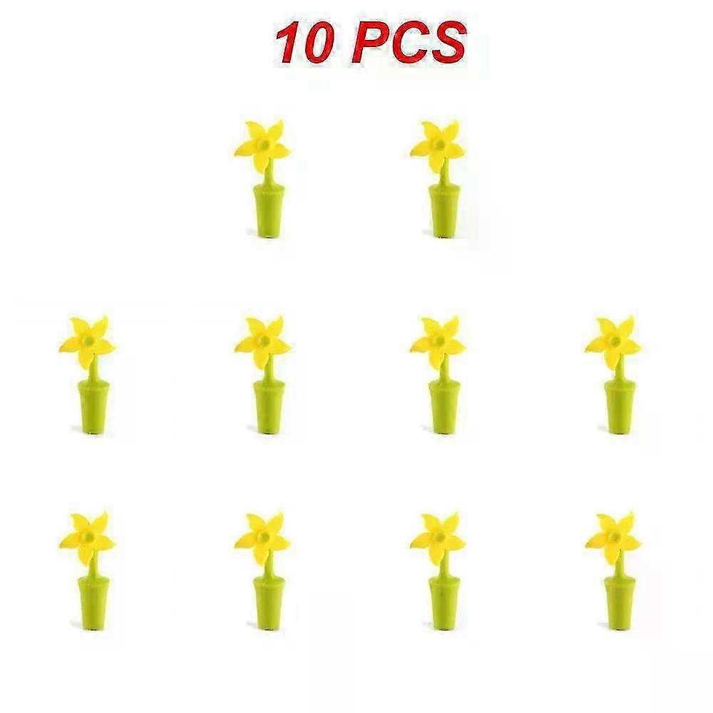 Leak-Proof Silicone Wine Bottle Stoppers for Champagne, Beer, and Sparkling Drinks - Set of 1 to 10