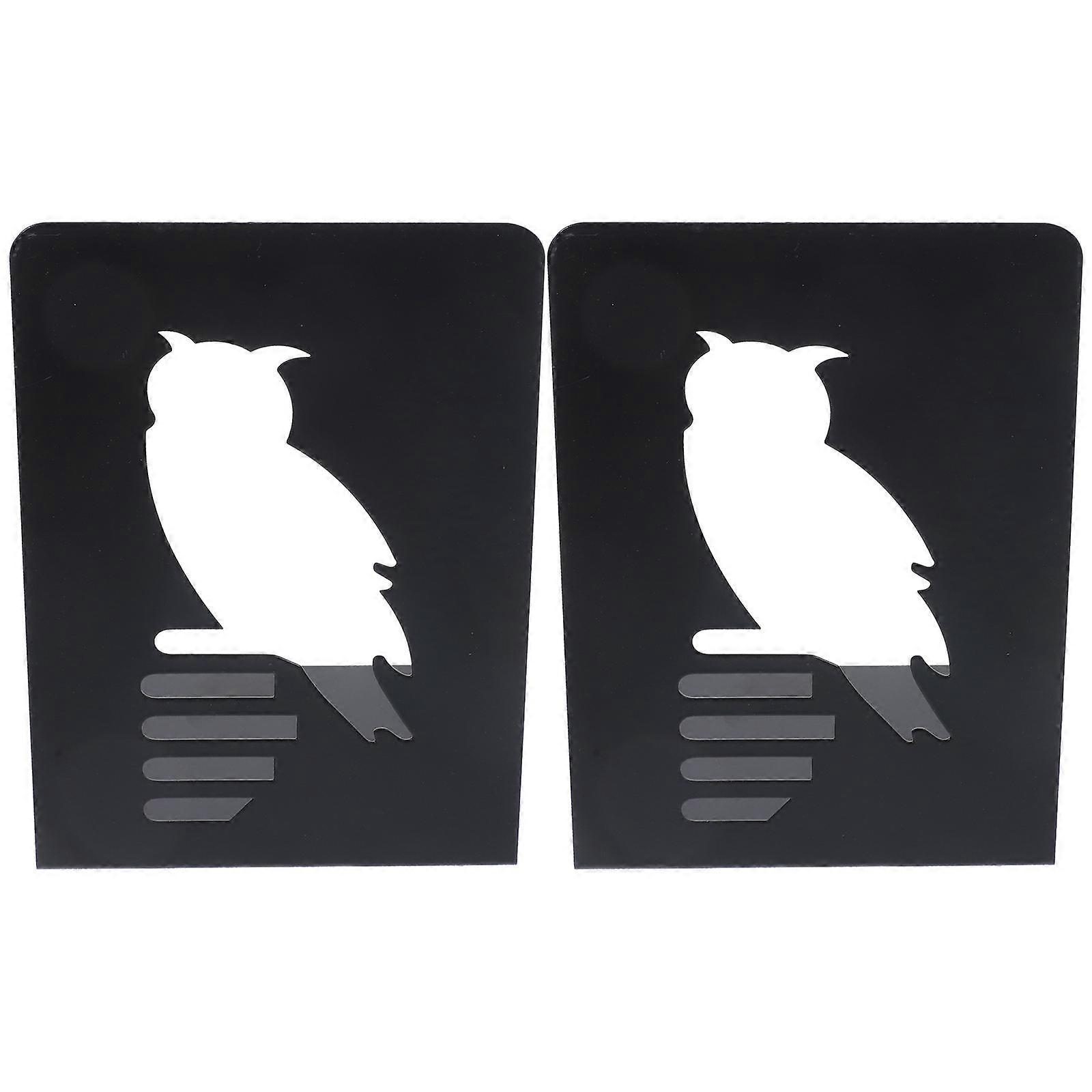 Owl Bookends Metal for Hold Use 1Pair Sturdy Book Holders