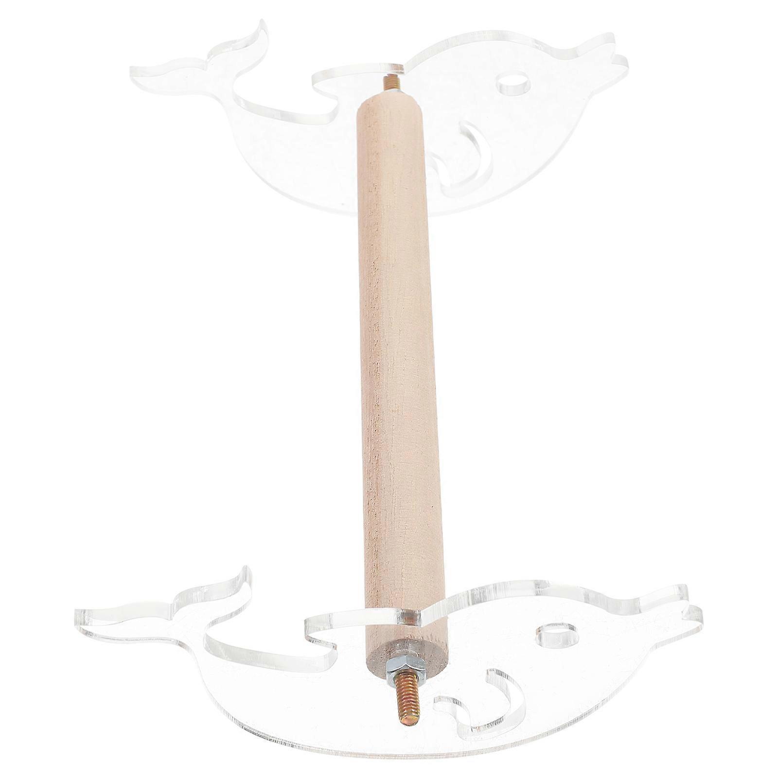 Parrot Perch Training Stand for Birds Use 3Pcs Wooden Acrylic Bird Play Stand