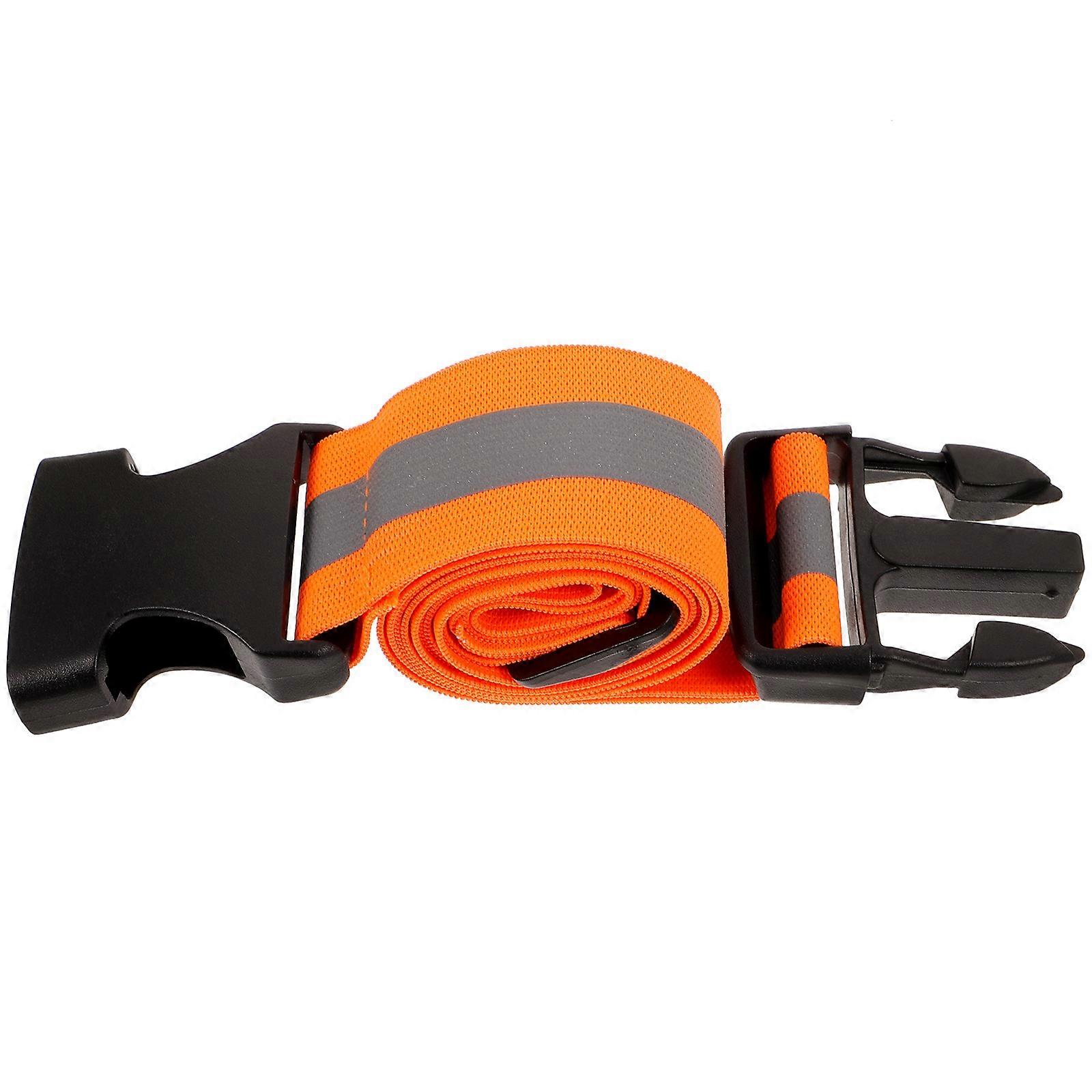 Orange Reflective Band Adjustable Running Belt for Outdoor Safety Use
