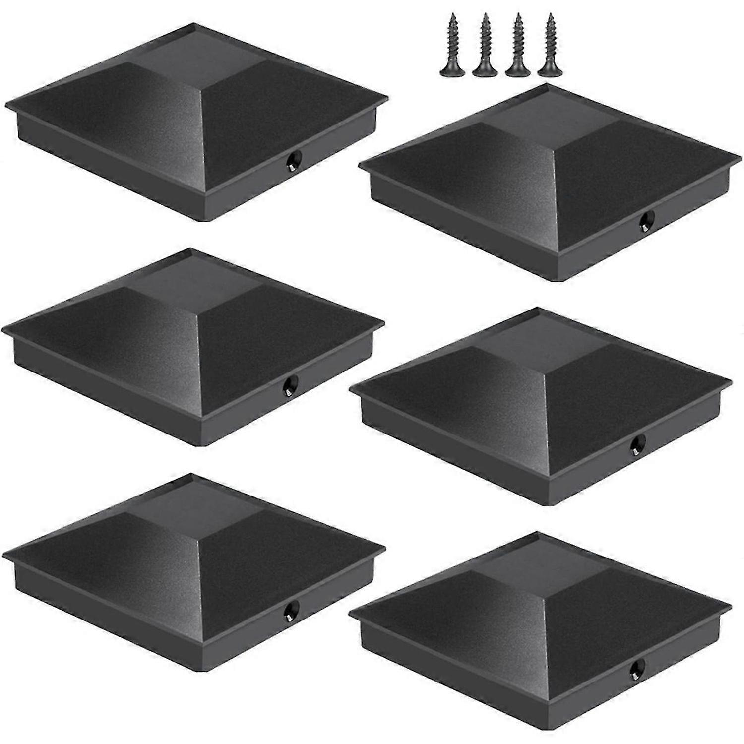 (3.5Inx3.5In)Wood Fence Post Caps,Waterproof Uv-Proof,Keep Post From Cracking and Rotting for Post C