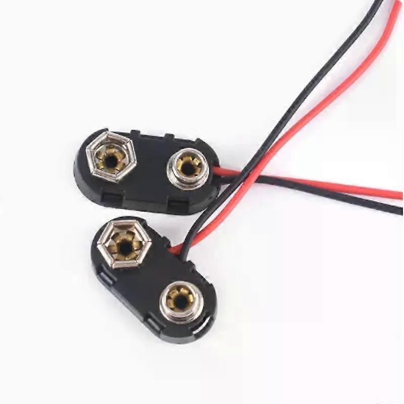 10pcs 9V Bateria Snap Conector Clipe Lead Wire Holder
