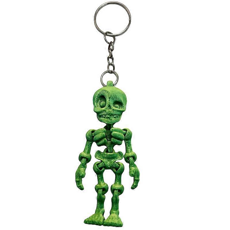 3D Printed Mini Skeleton Keychain Pendant Figures Toys Movable Joints Creative Halloween Gift �ҧ�֧ݧ�� �ߧ� ���ާܧ�