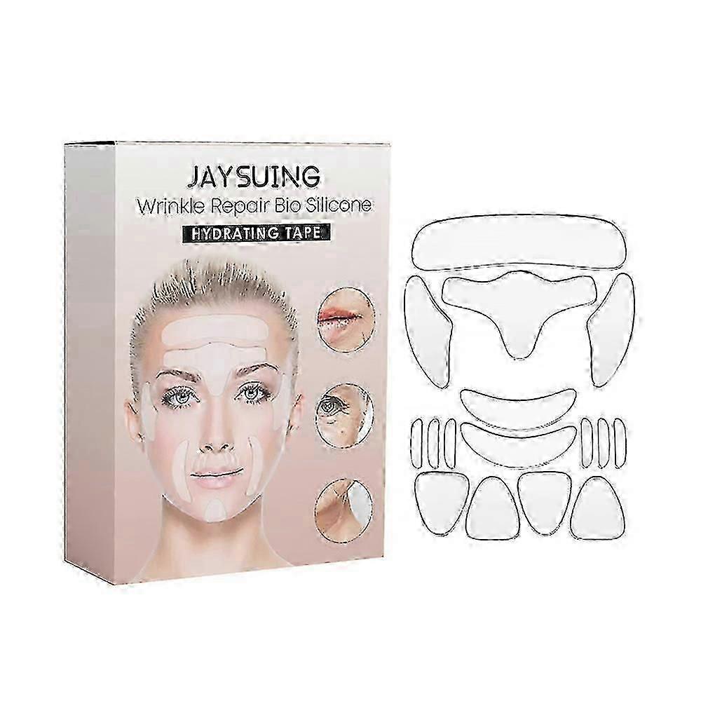 Reusable Silicone Wrinkle Removal Sticker Facial Lifting Strips Set Forehead Neck Line Remover Eye Patches Anti Aging Skin Pads