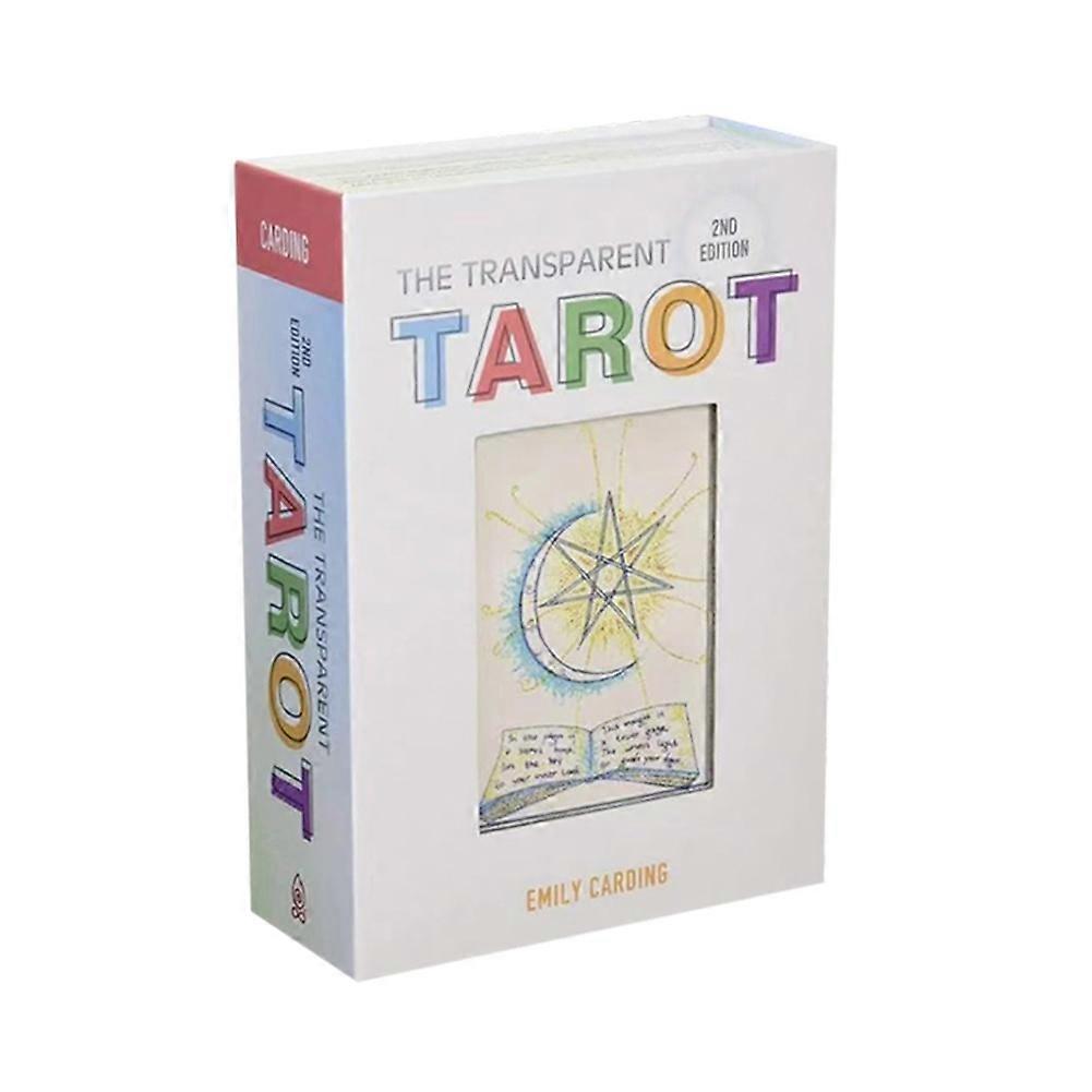 Transparent Cards with Meanings On Them Training Deck Set with Guidebook Fortune Telling Game for Beginner