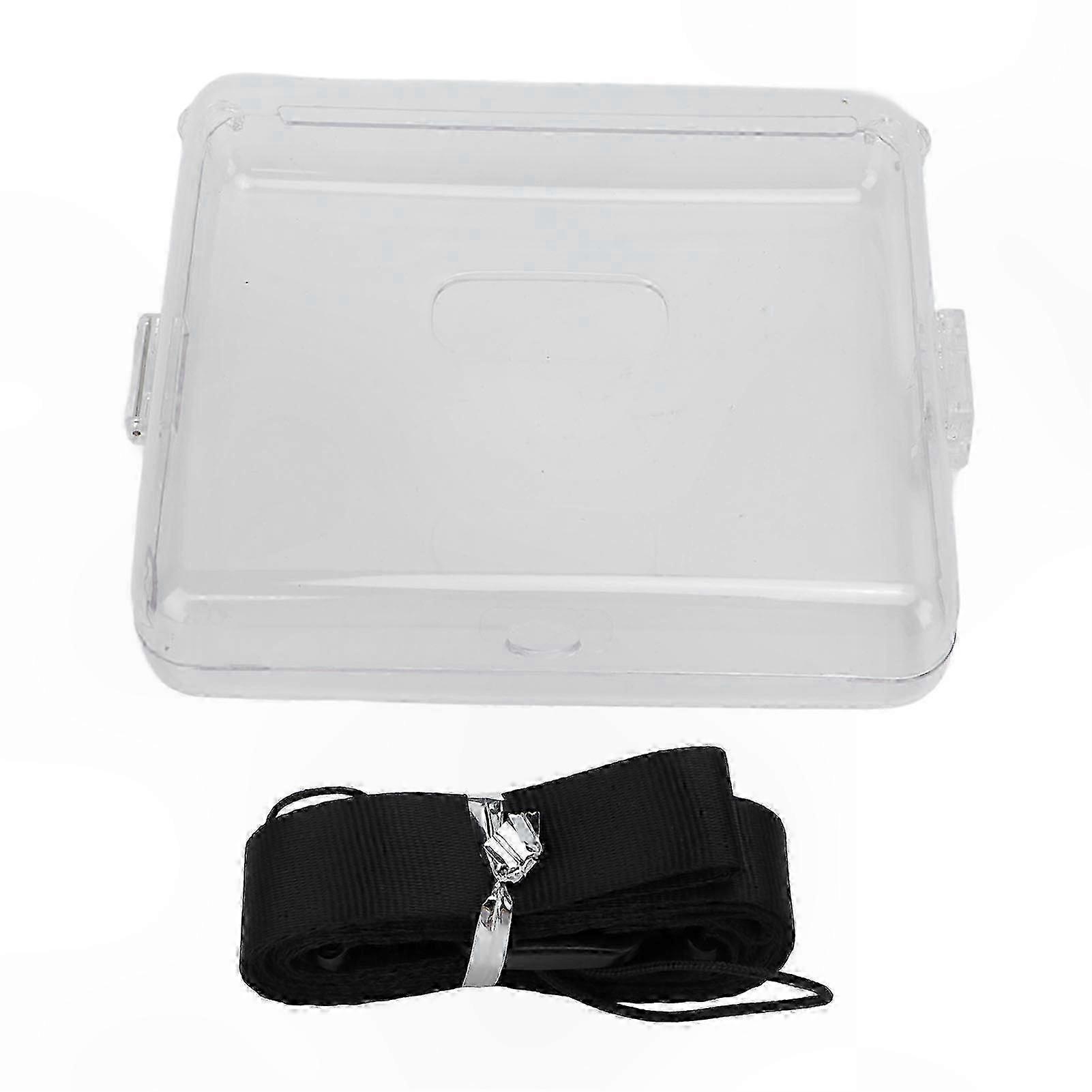 Crystal Clear Protective Case with Strap for Fujifilm Instax Link WIDE Printer - Durable & Shockproof