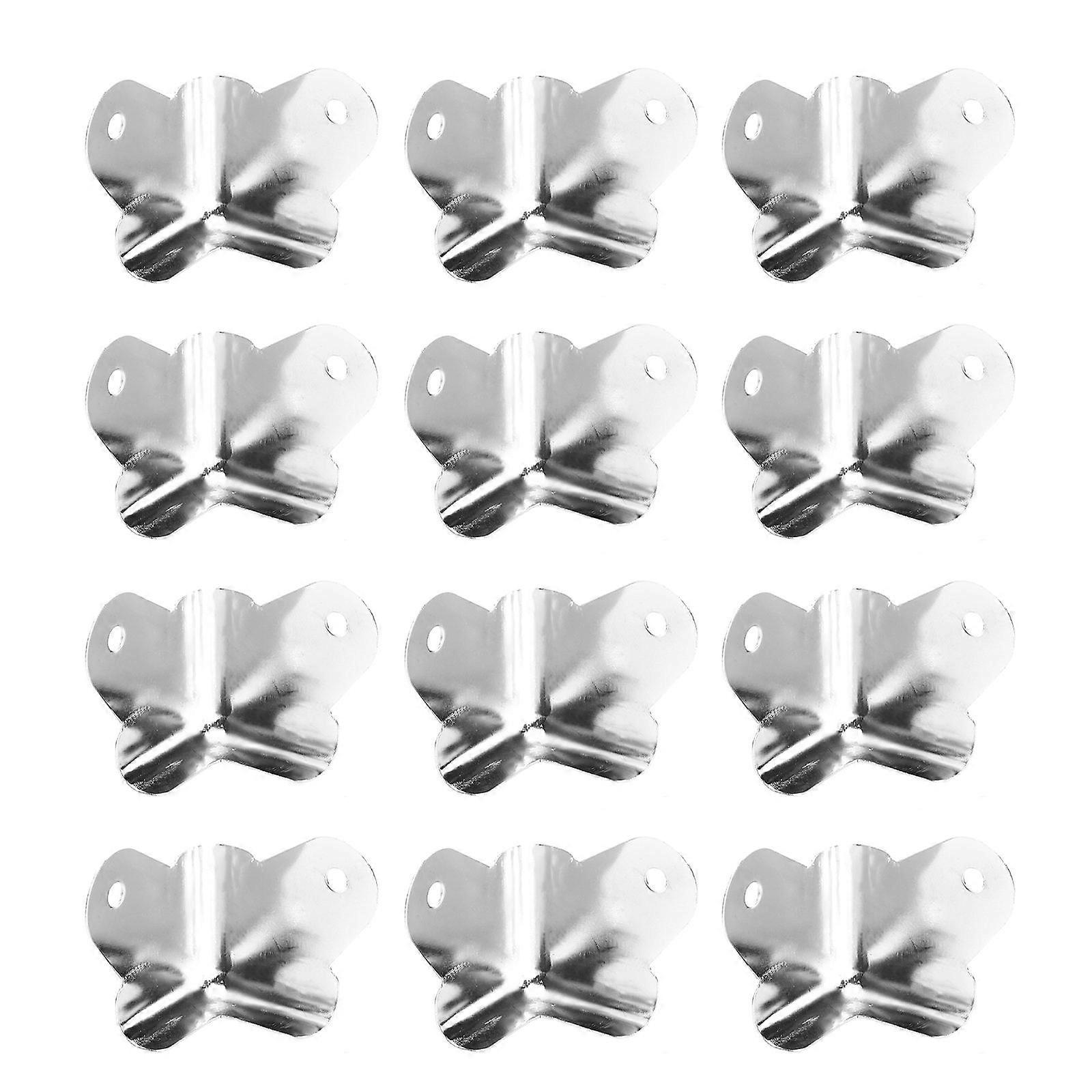 Speaker Corner Protector Iron Speaker Corner Covers for Protection 24Pcs Silver