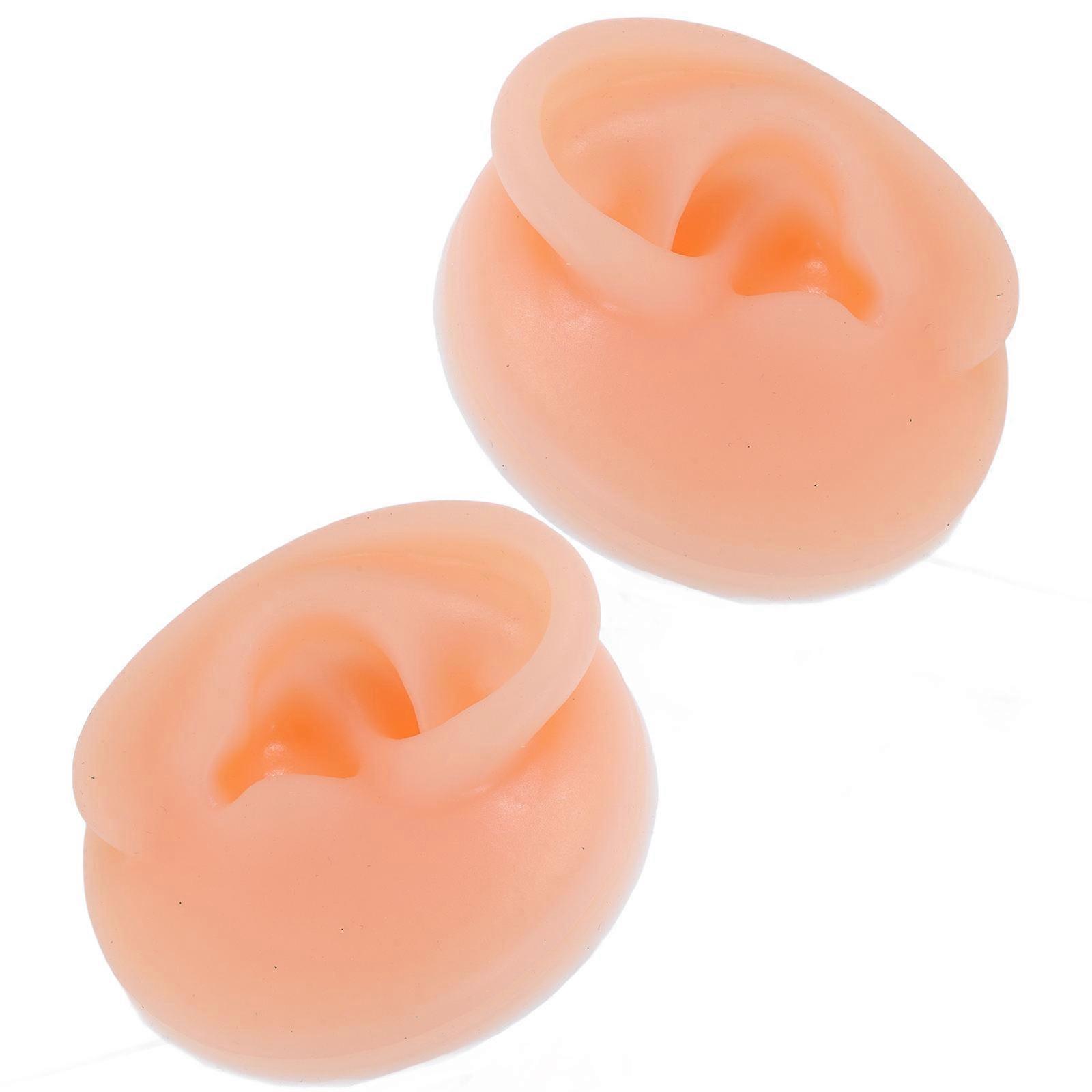 Ear Piercing Display Rack Silicone Ear Model for Jewelry Display 1Pair