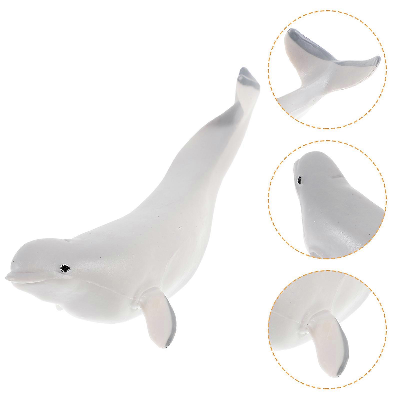 2Pcs Simulation Whale Model Figure for Decor Grey Figurines