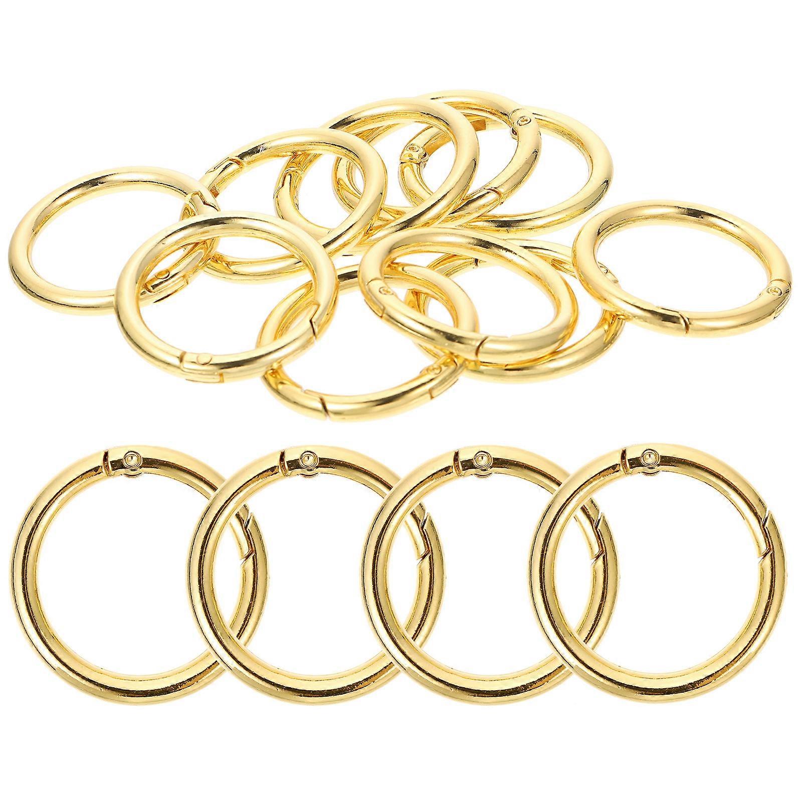30 Pcs Golden Flat Key Rings Metal Split Circles Perfect For Family DIY Fun And Key Organization Projects