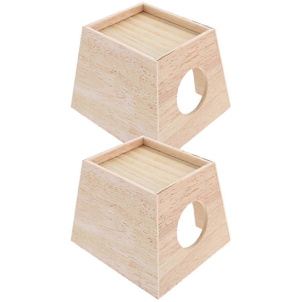 Small Pet Wooden Hedgehog Hiding House Rutin 6Pcs Multi Functional
