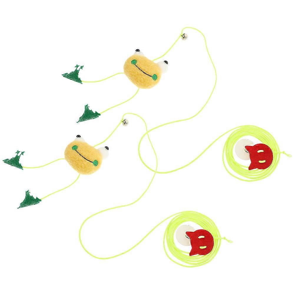 Elastic Cat Hanging Toy 8 Pcs Teaser Toy For Pet Cat Home Entertainment 5.5x5.5cm Increase Exercise
