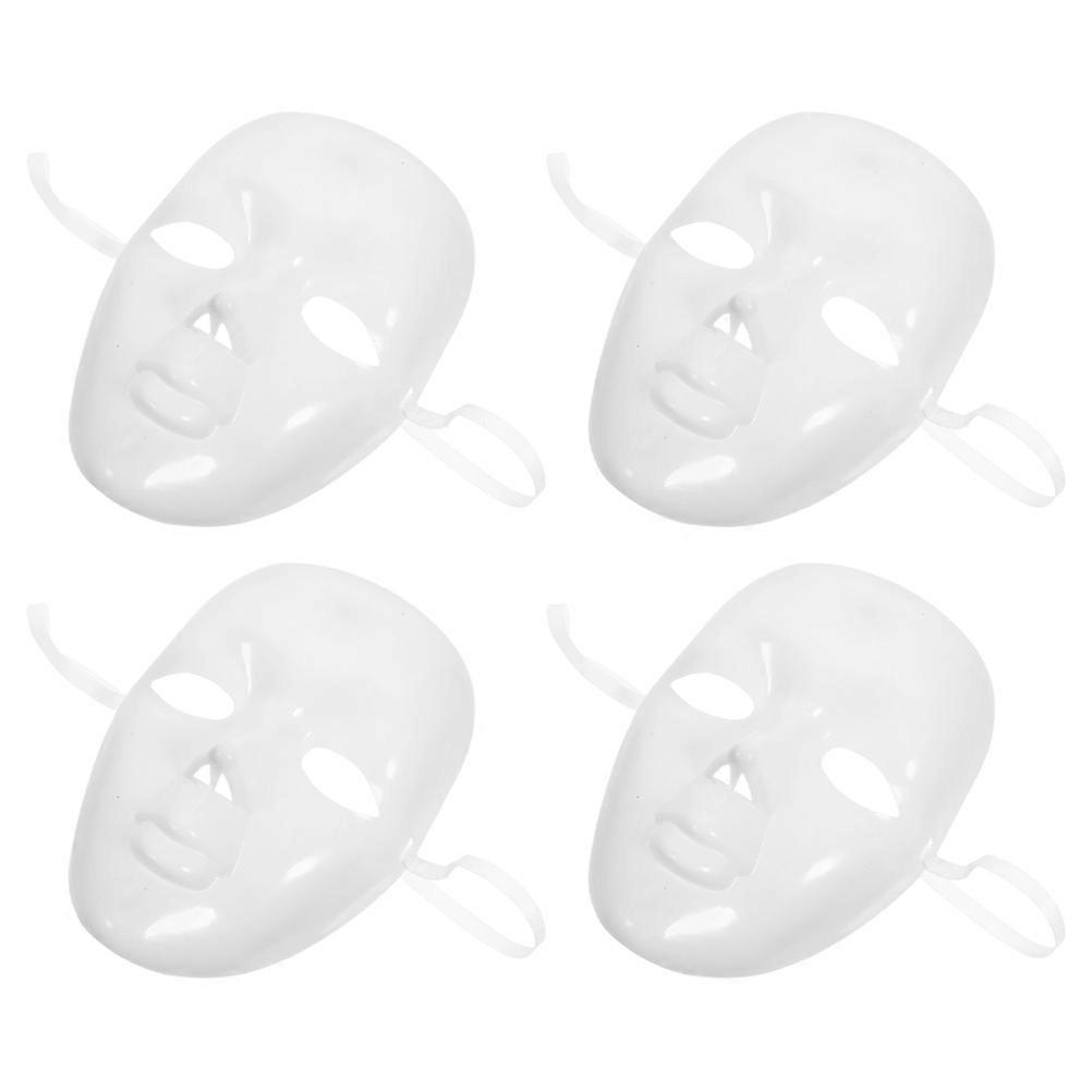White Plastic Mask Blank Masks for Cosplay 20Pcs for Crafting Projects