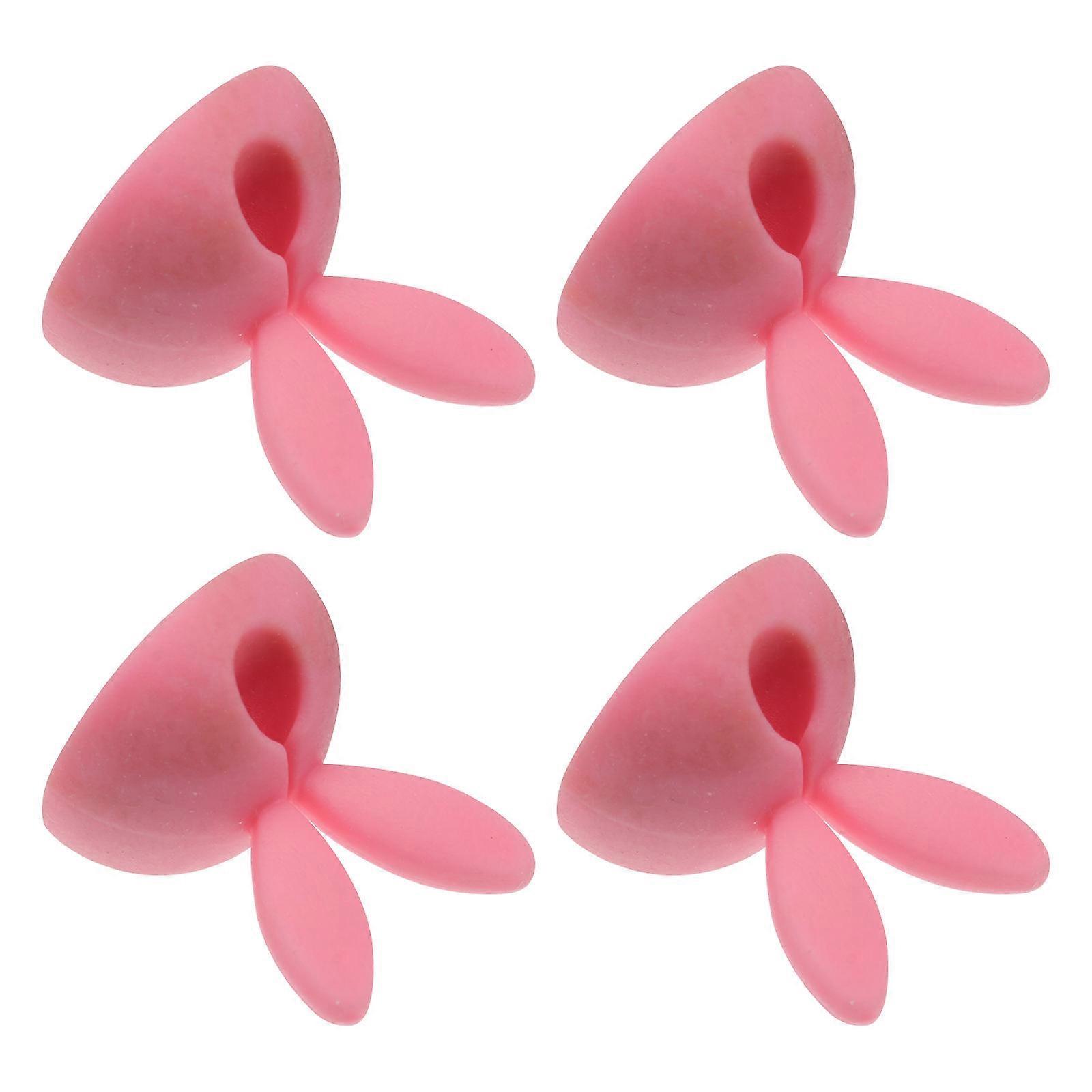 Wire Clip Organizer Desktop Rabbit Ear Fixer for 8Pcs Silicone Pink