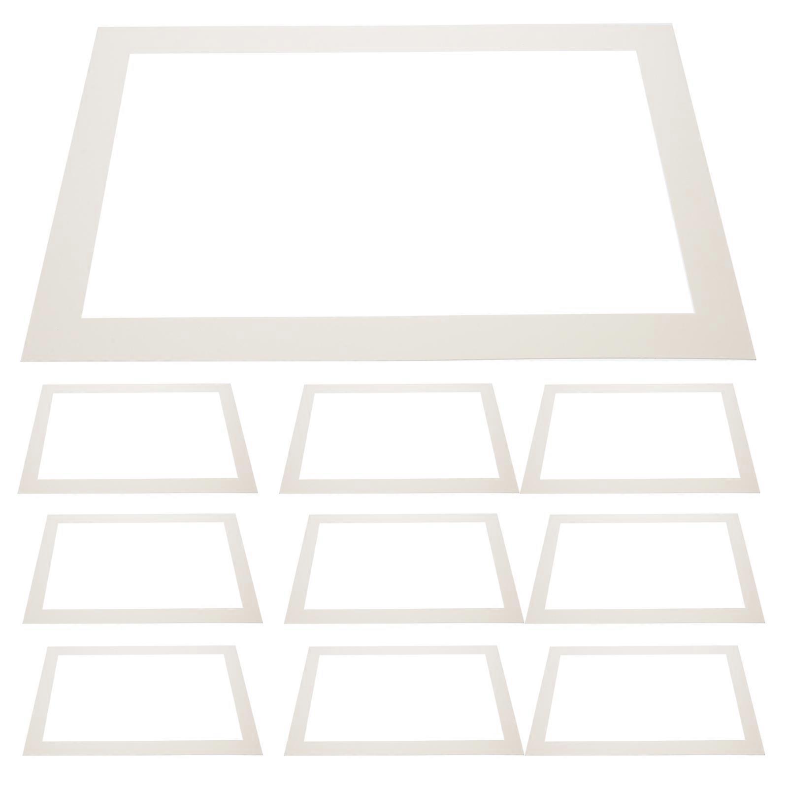 Rectangle Photo Frame Matting for DIY Picture Mats 50Pcs Beige Paper
