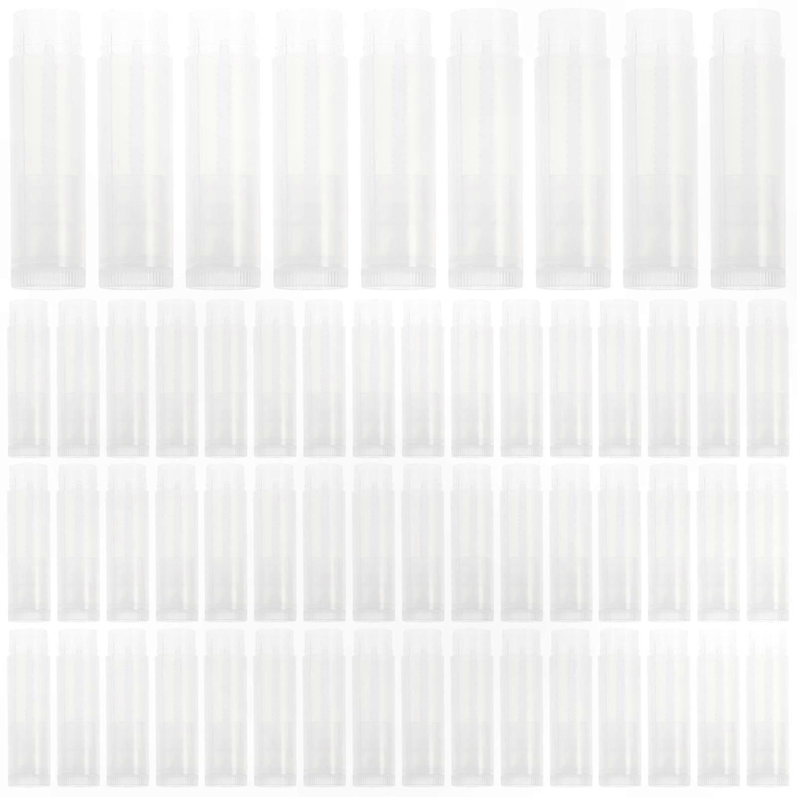 100 Pack Blank Lip Balm Tubes with Caps for DIY Cosmetic Projects