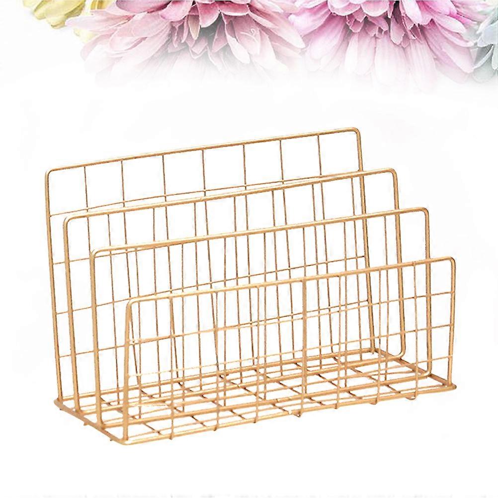Book Shelf Iron Rack for Book 3Pcs Nordic Style Wrought Iron Magazine Rack