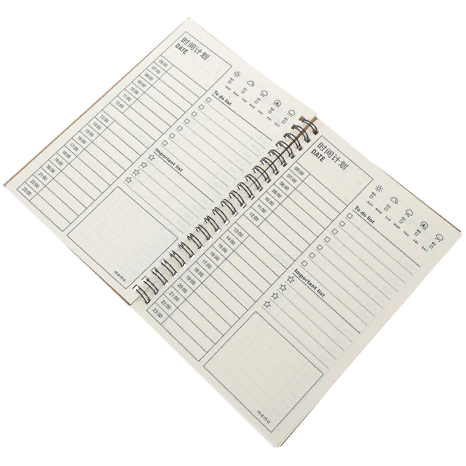 Portable Planner 4Pcs Coil Note Book for Daily Use Academic Organizer