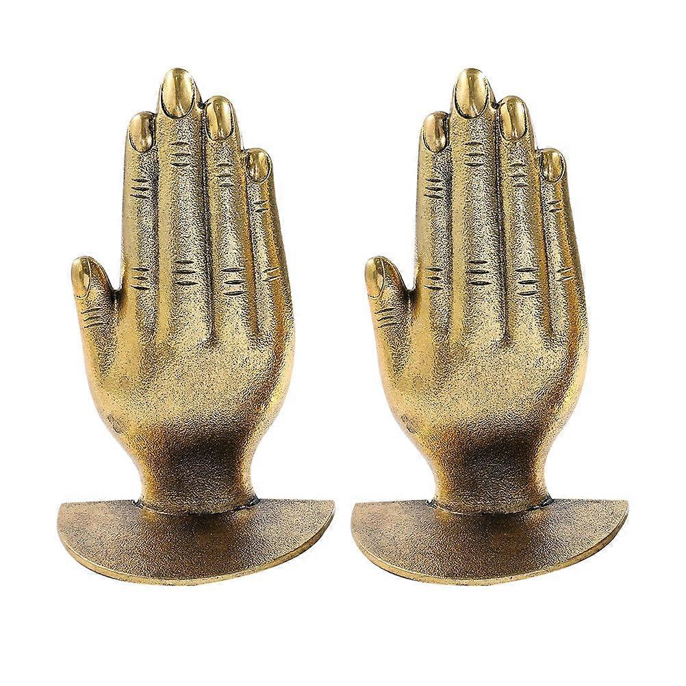 Book Ends Gold Metal Bookend for Book Use 1Pair