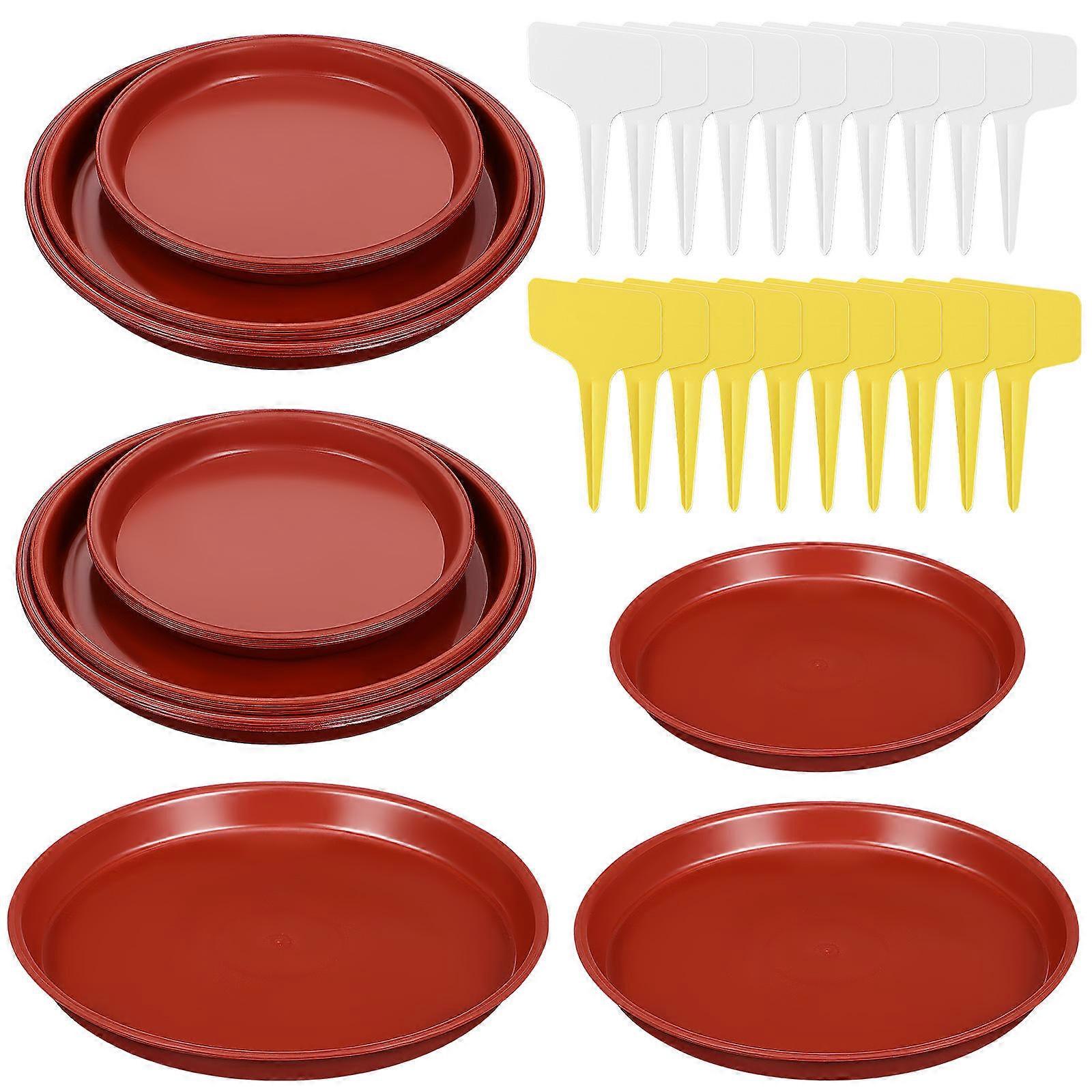 60 Pcs Plastic Plant Tray Saucers For Indoor And Outdoor Use Square Design Easy To Transport Pots For Balcony Crops