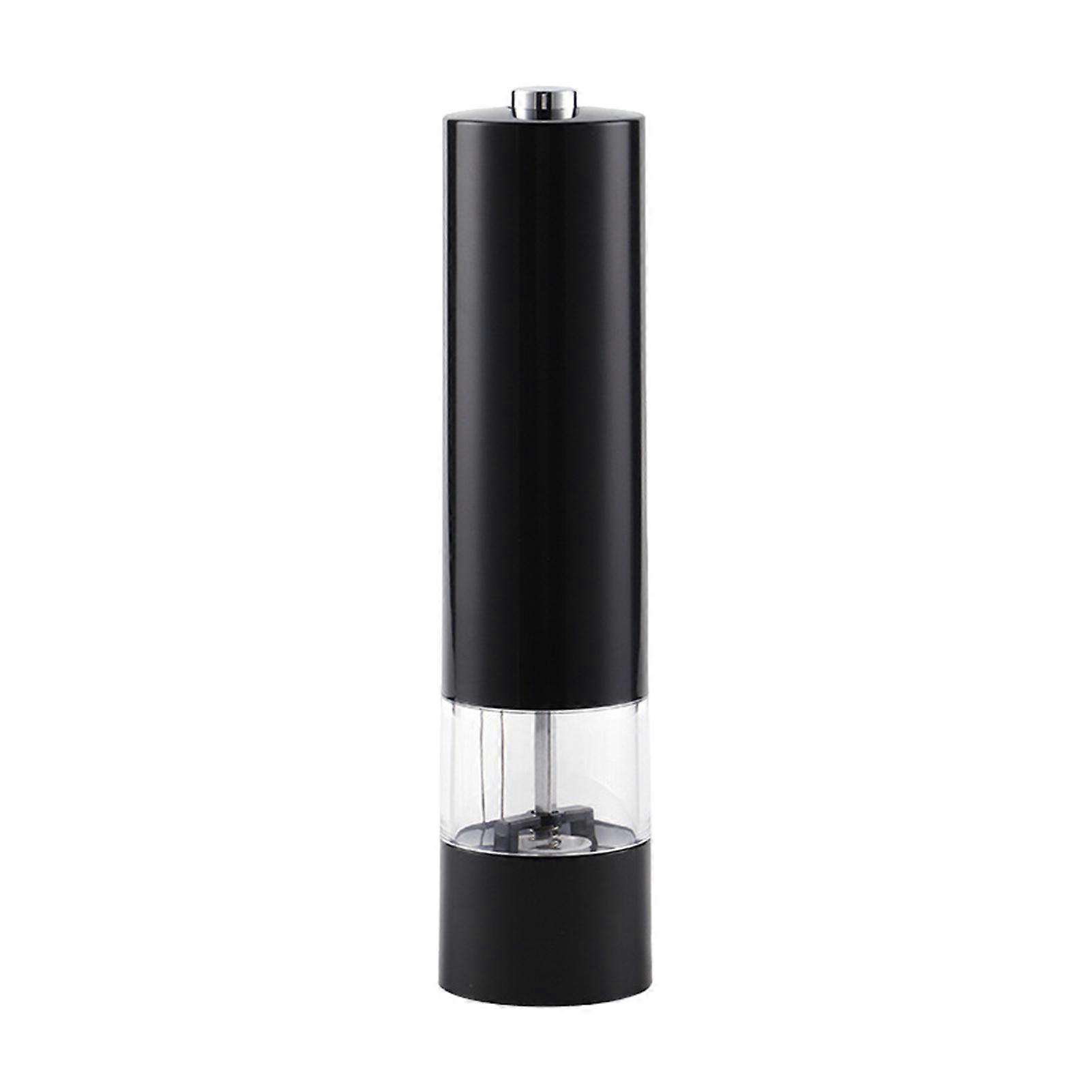 Electric Pepper Mill Adjustable Grinding Knob LED Light Single-button Spice Grinder with See-through Cylinder