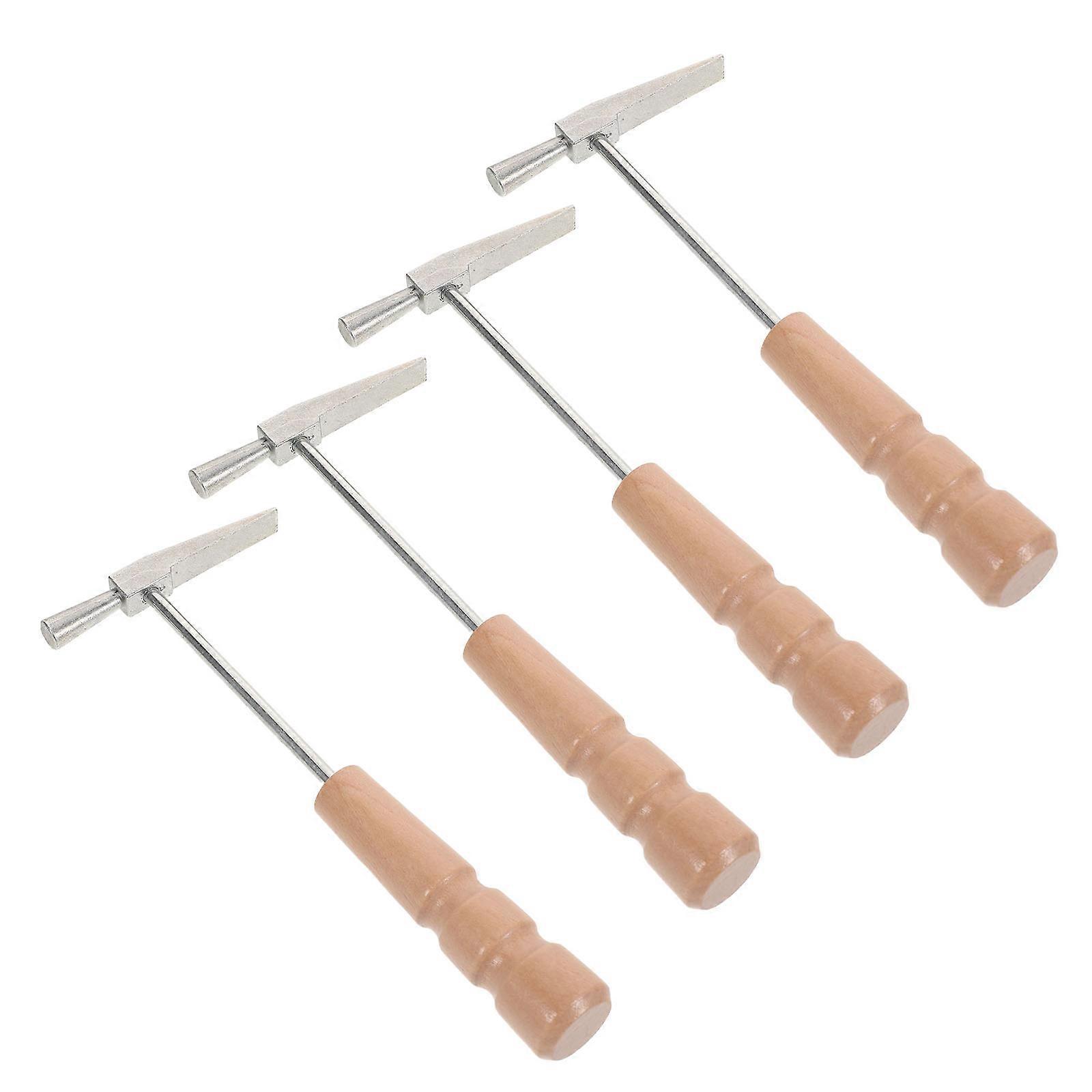 Metal Kalimba Tuning Hammer For Music Practice With Wood Grip Offering Universal Compatibility And Accurate Tuning 20Pcs
