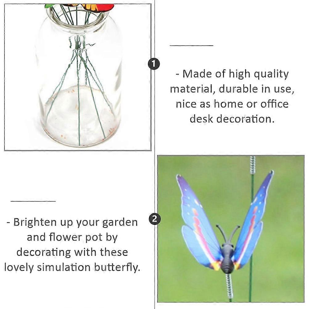 Simulation Insert PVC Flower Arrangement Decoration for 20Pcs Random Colors