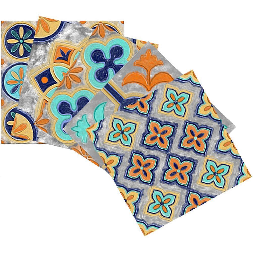 Tile Stickers Decorative Tile Stickers Kitchen Tile Surface Pvc Easy to Clean 5Pcs
