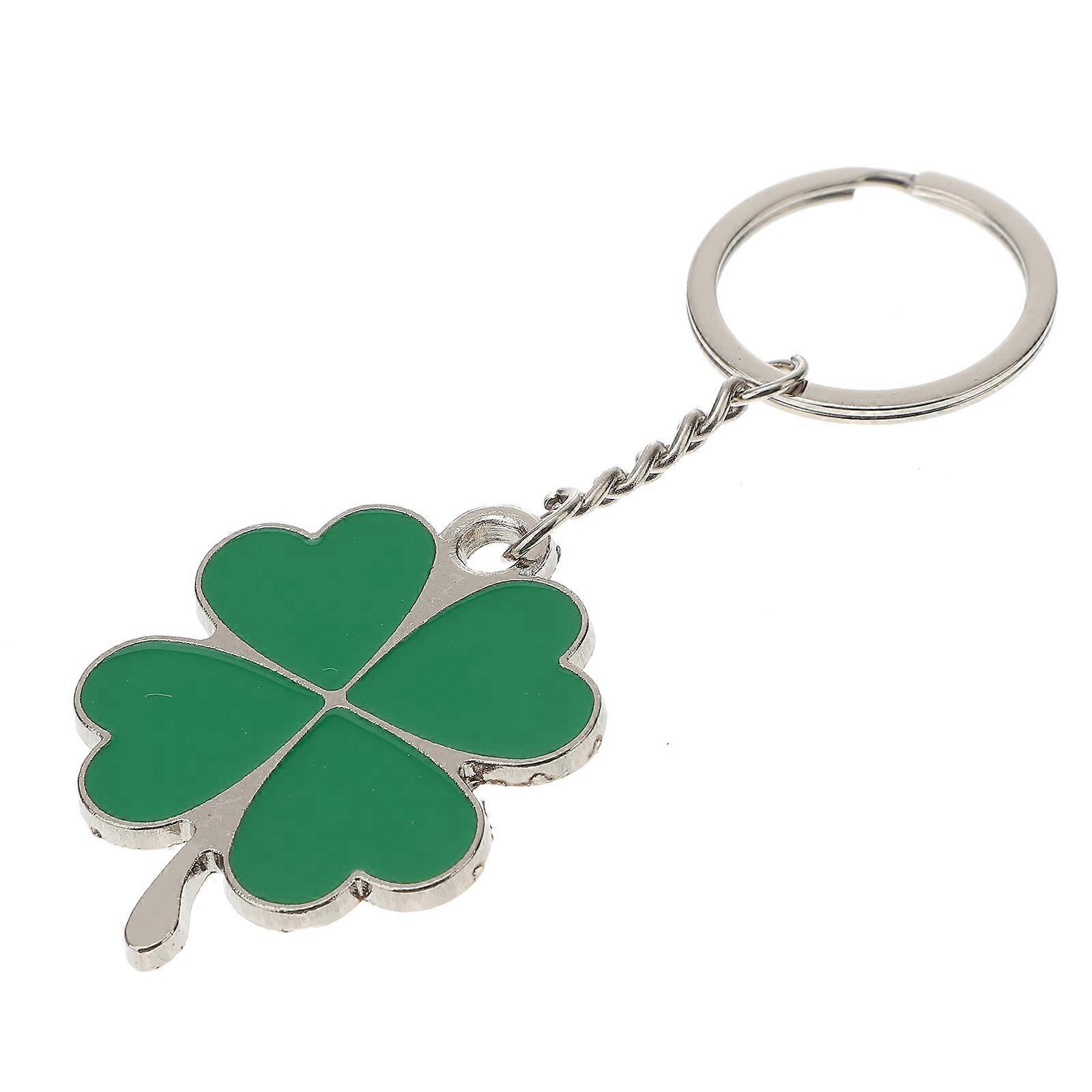 Four-Leaf Clover Shamrock Keyring for Decoration Use 5Pcs Set