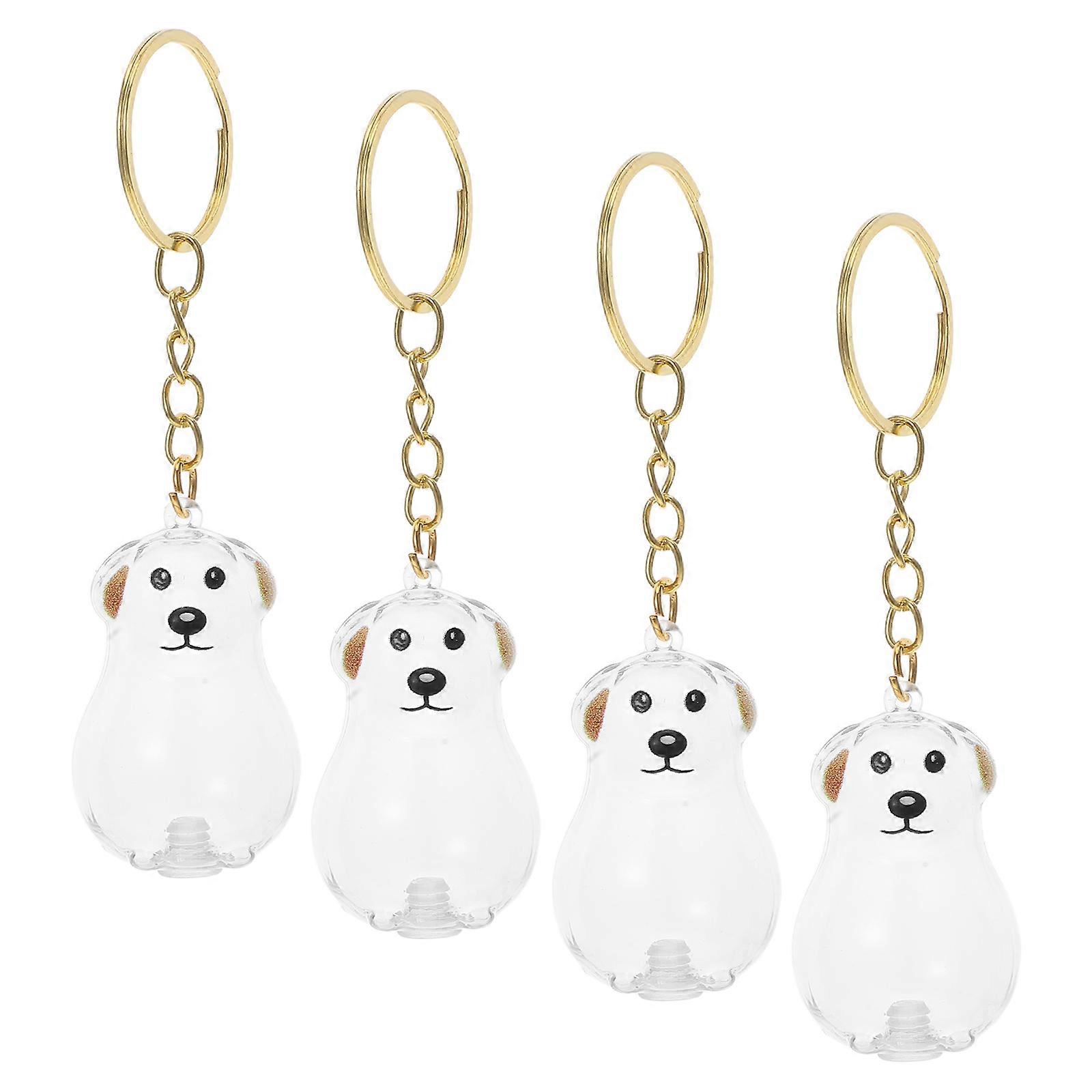 Dog Hair Memorial Keepsake for Key Use with 8Pcs Transparent ABS Holders