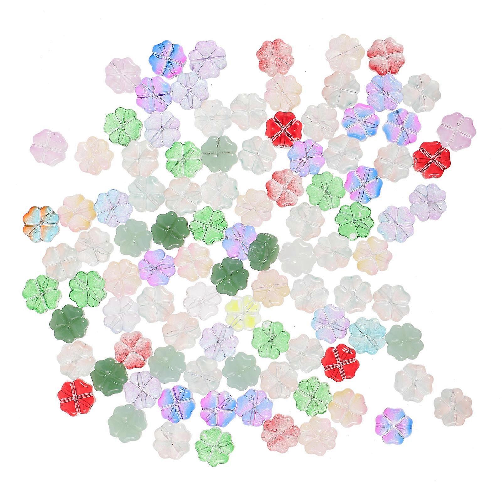 DIY Crafts Glass Pattern Beads 500 Pcs Round Decorative Beads For Kids And Craft Enthusiasts