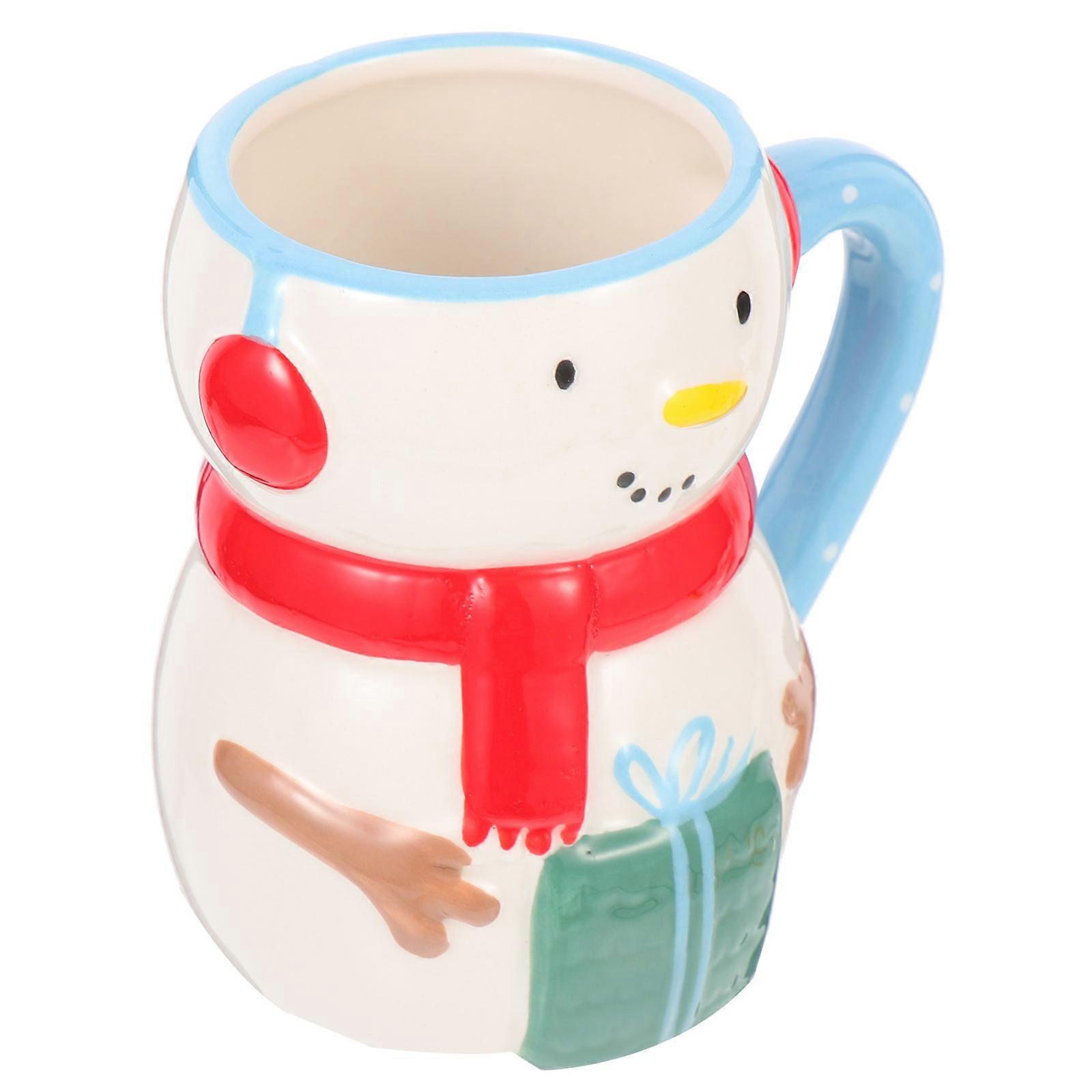 Christmas Design Water Cup 5Pcs Adorable Multicolor Handle Design Mugs For Daily Use And Gift Giving