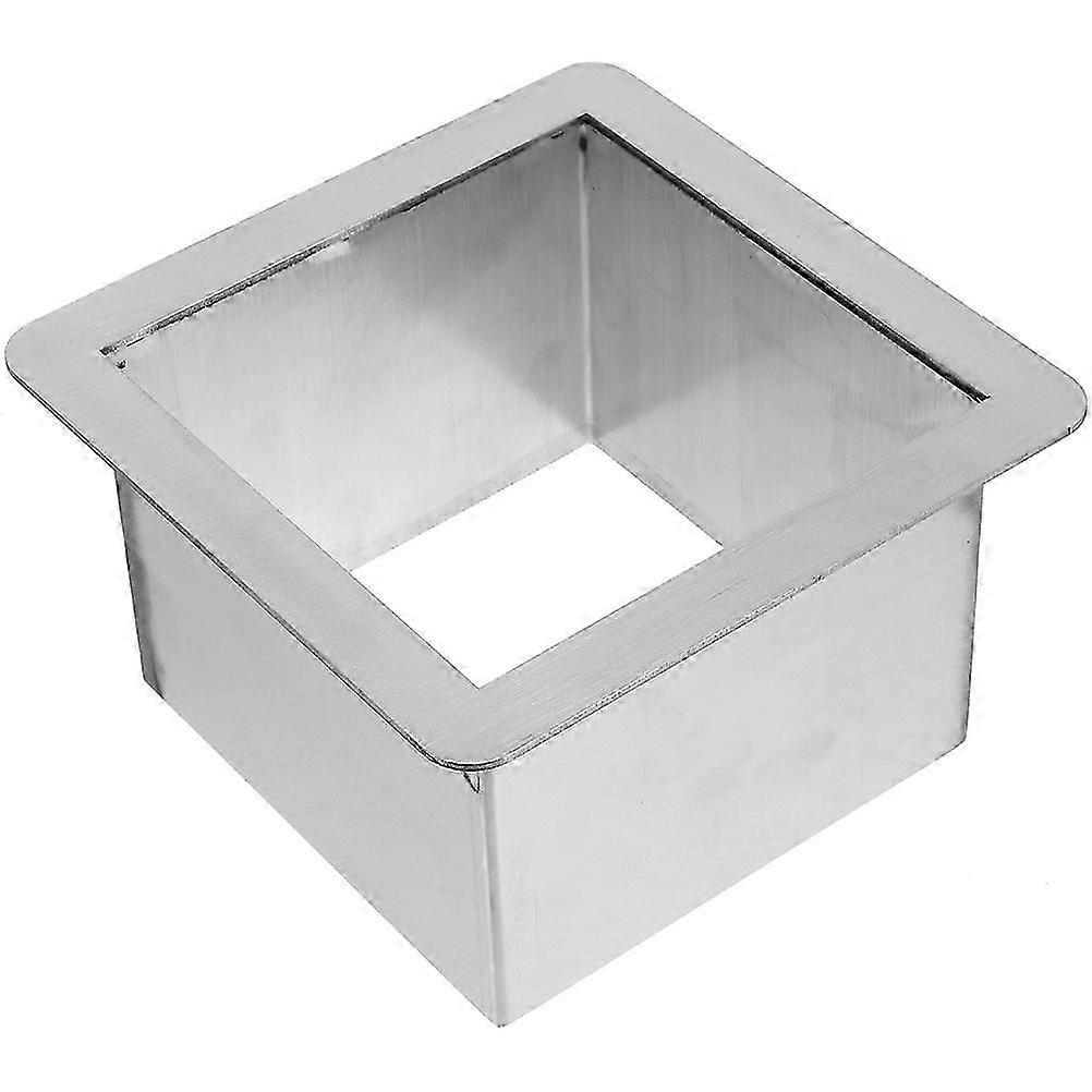 Drop-in Trash Chute Stainless Steel Square Built-in Countertop Waste Trash Chute Grommet