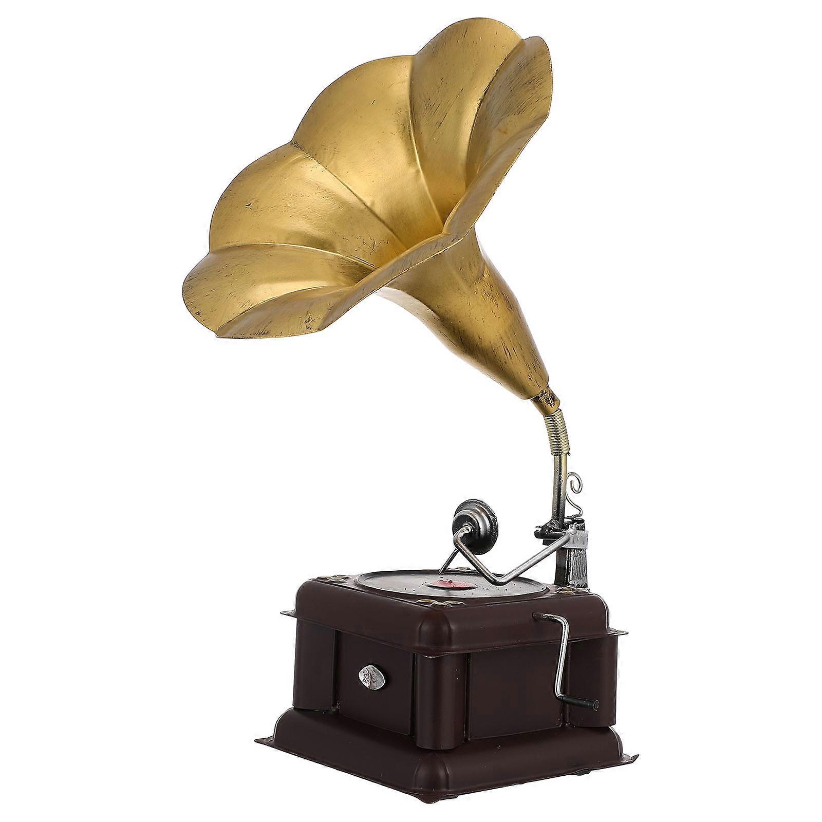 Classic Retro Phonograph Music Box Mechanism Nostalgia Vintage .00X17.70X11.80CM 1Pcs