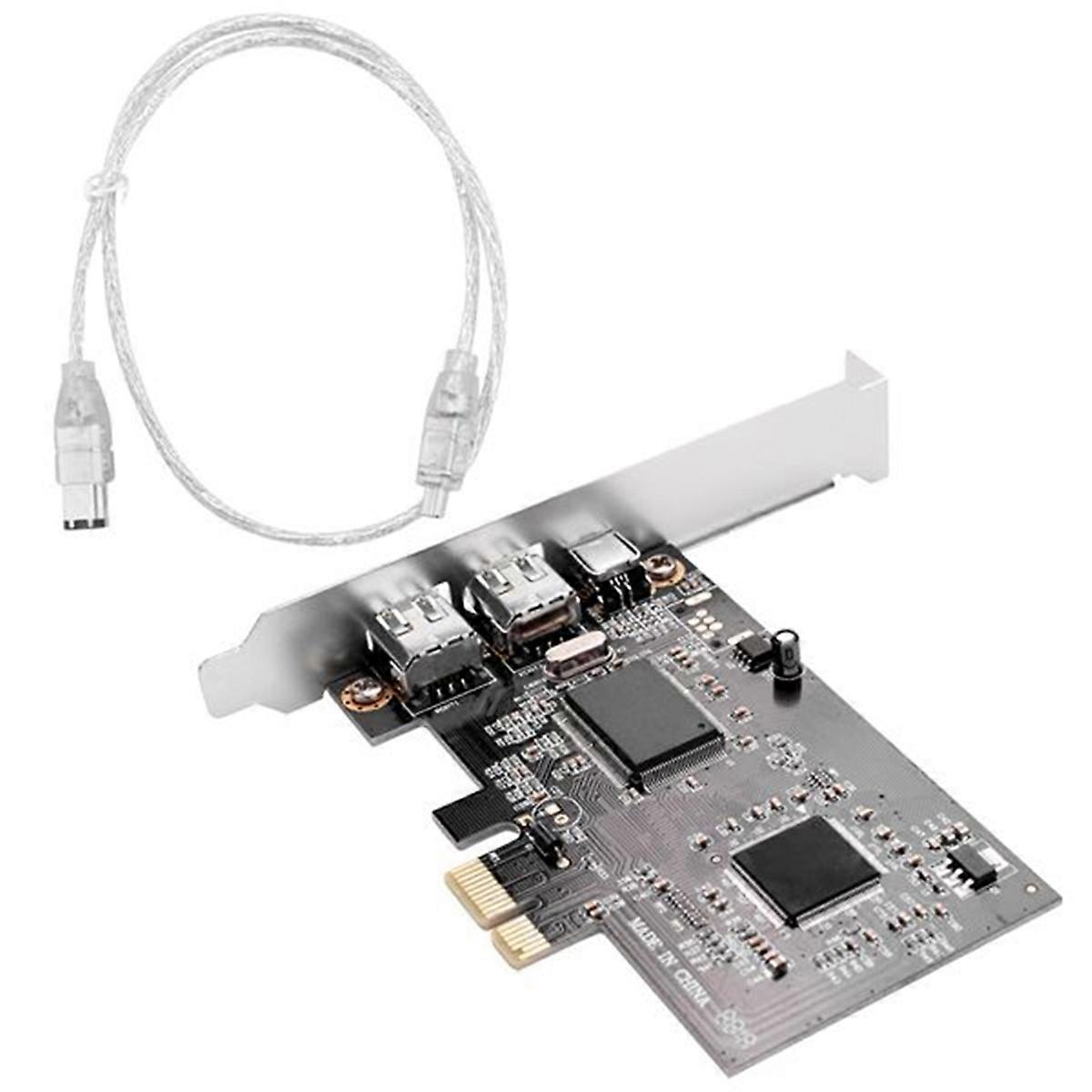 PCI Express X1 PCI-E FireWire 1394A IEEE1394 Controller Card 3 Port for Desktop