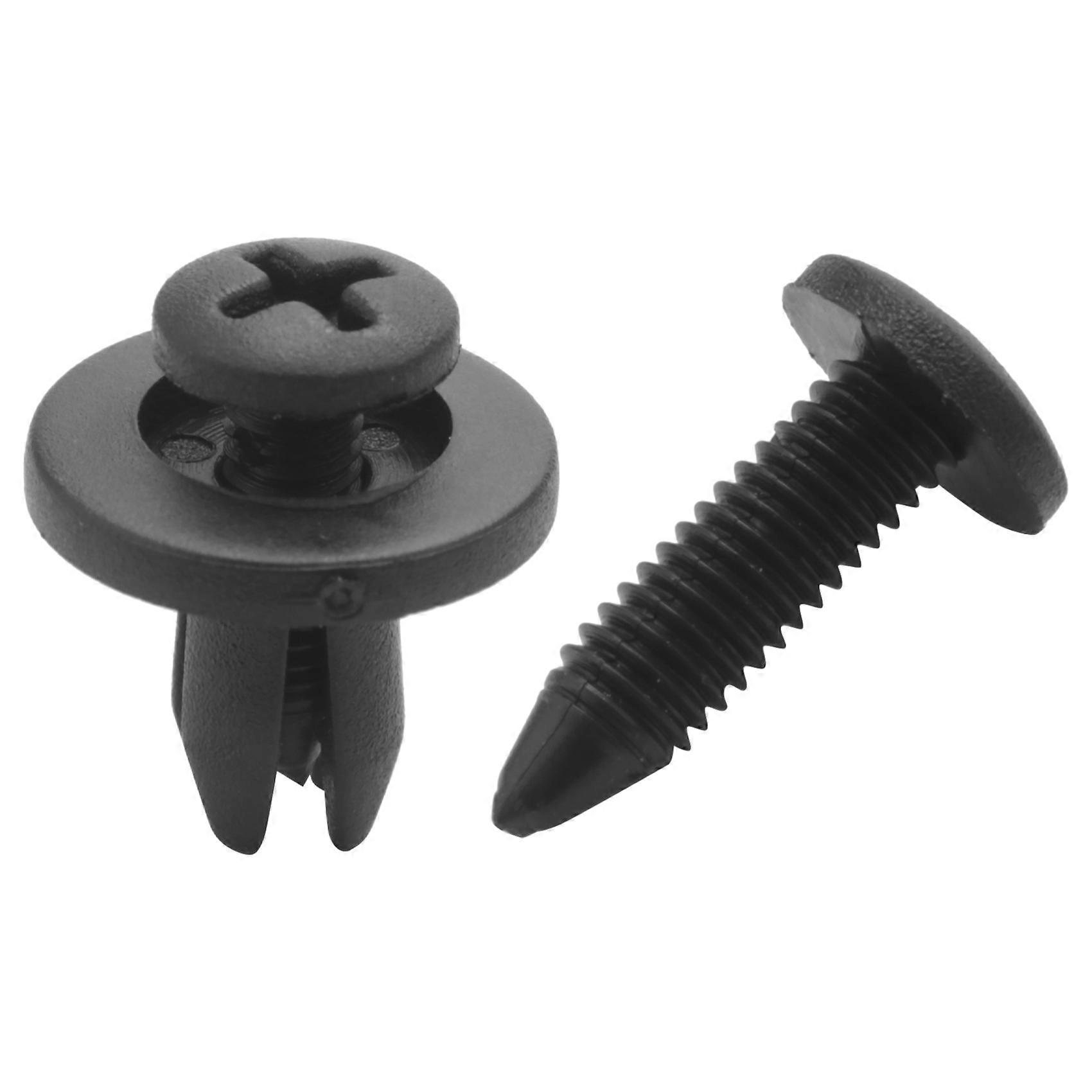 uxcell？ 50pcs 6mm Plastic Push Type Rivet Bumper Pin Clips