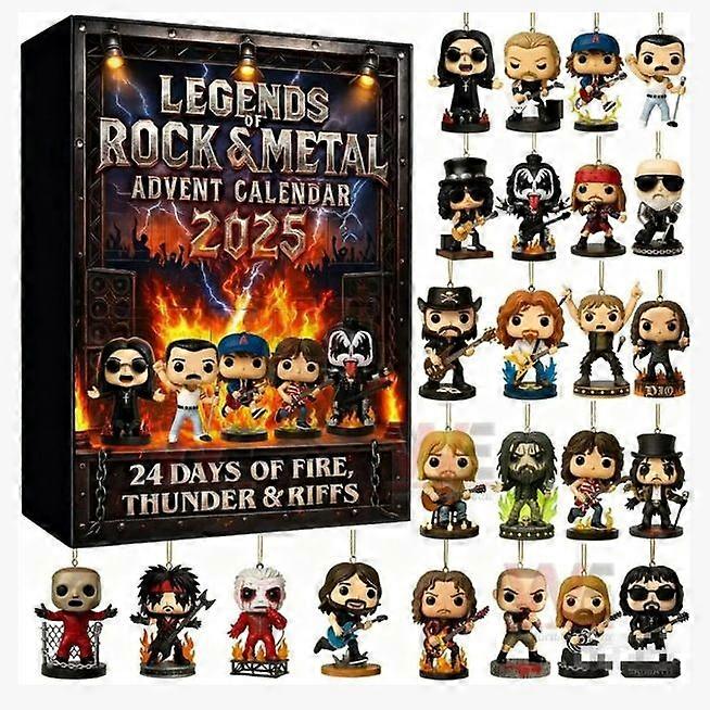 Ημερολόγιο Χριστουγέννων 2025 LEGENDS ROCK METAL Χριστουγεννιάτικο κρεμαστό στολίδι σε σχήμα 2D από ακρυλικό. Το απόλυτο χριστουγεννιάτικο δώρο για το LEGENDS ROCK METAL.